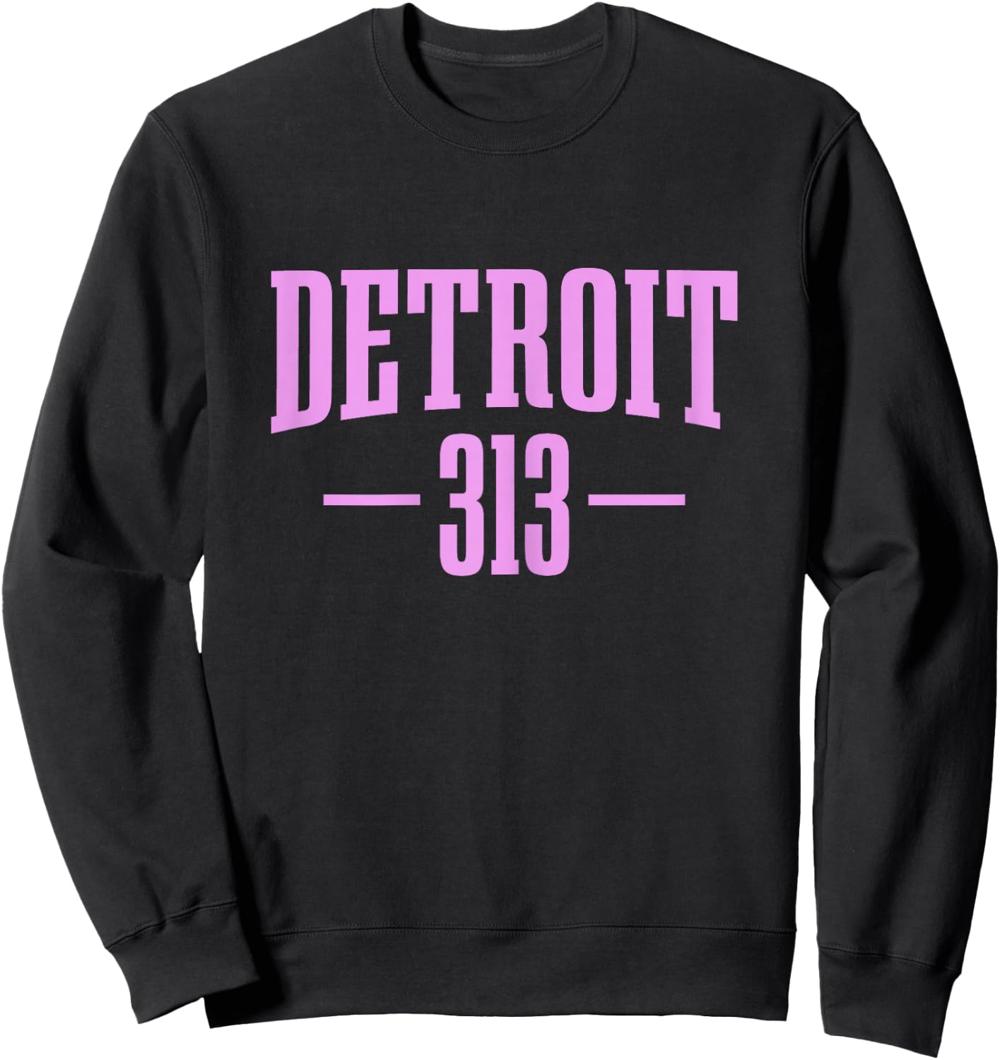 Detroit Michigan 313 Area Code Pride Retro Sweatshirt - Sweatshirt | Black