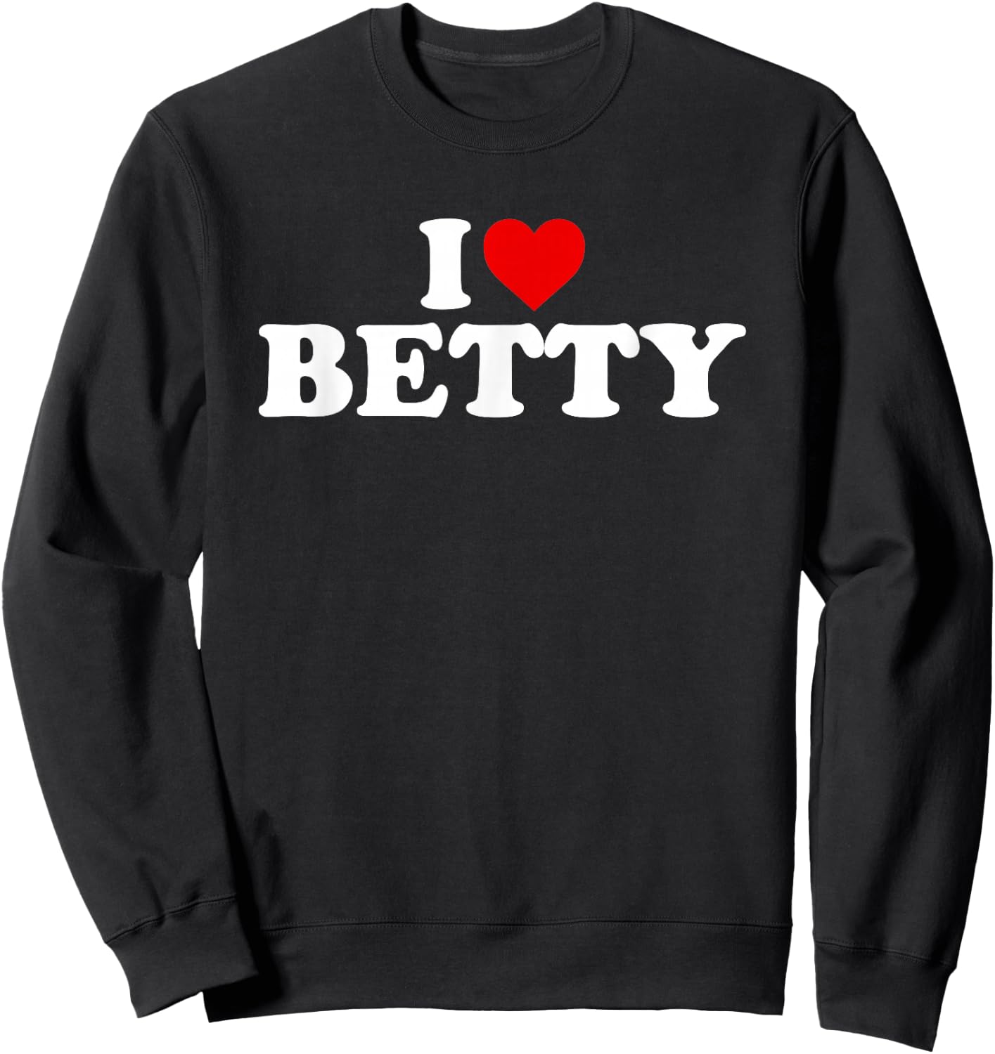 I Love Betty - Heart Sweatshirt - Sweatshirt | Black