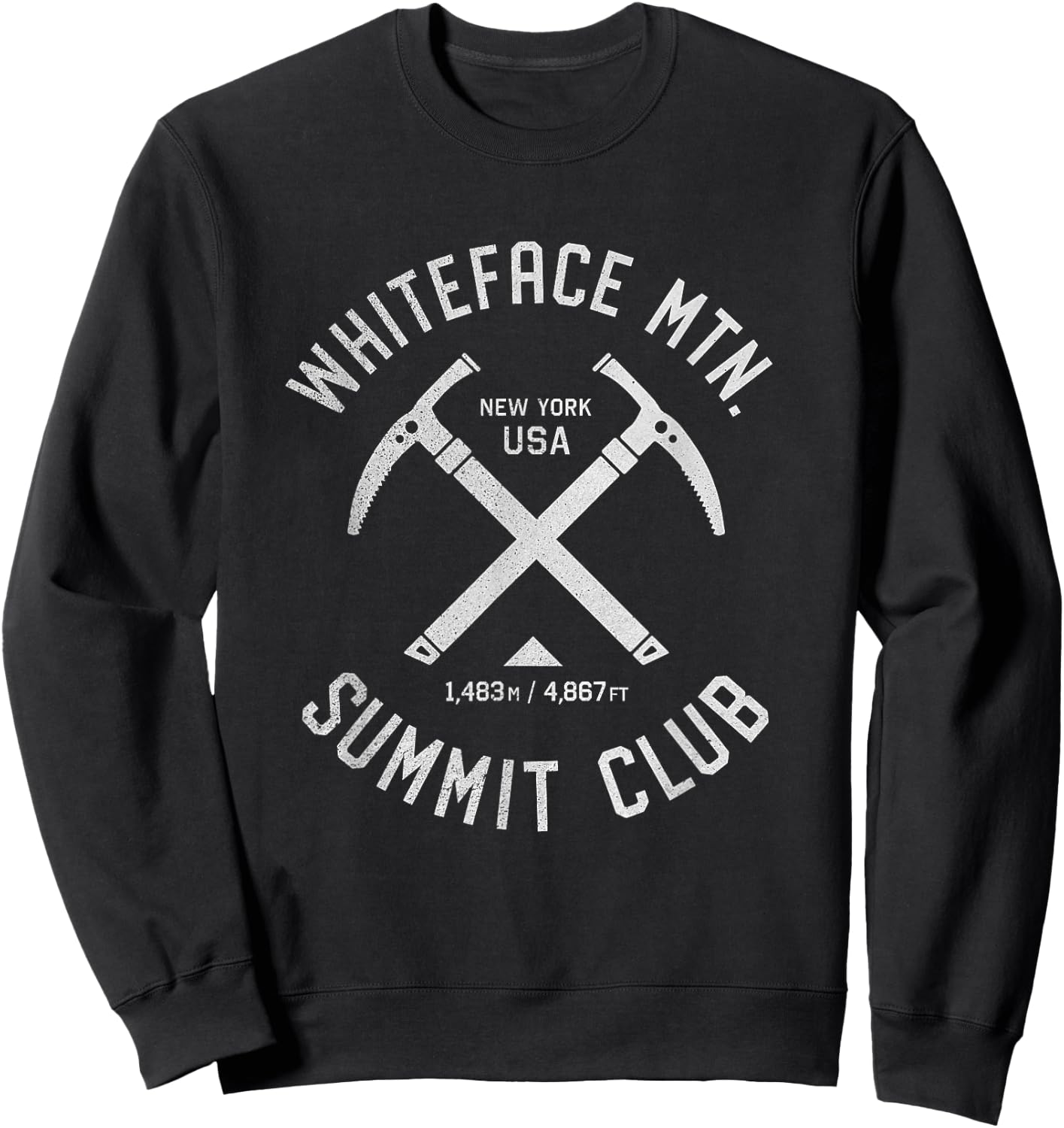 Whiteface Mountain Summit Club | I climbed Whiteface Mount Sweatshirt - Sweatshirt | Black