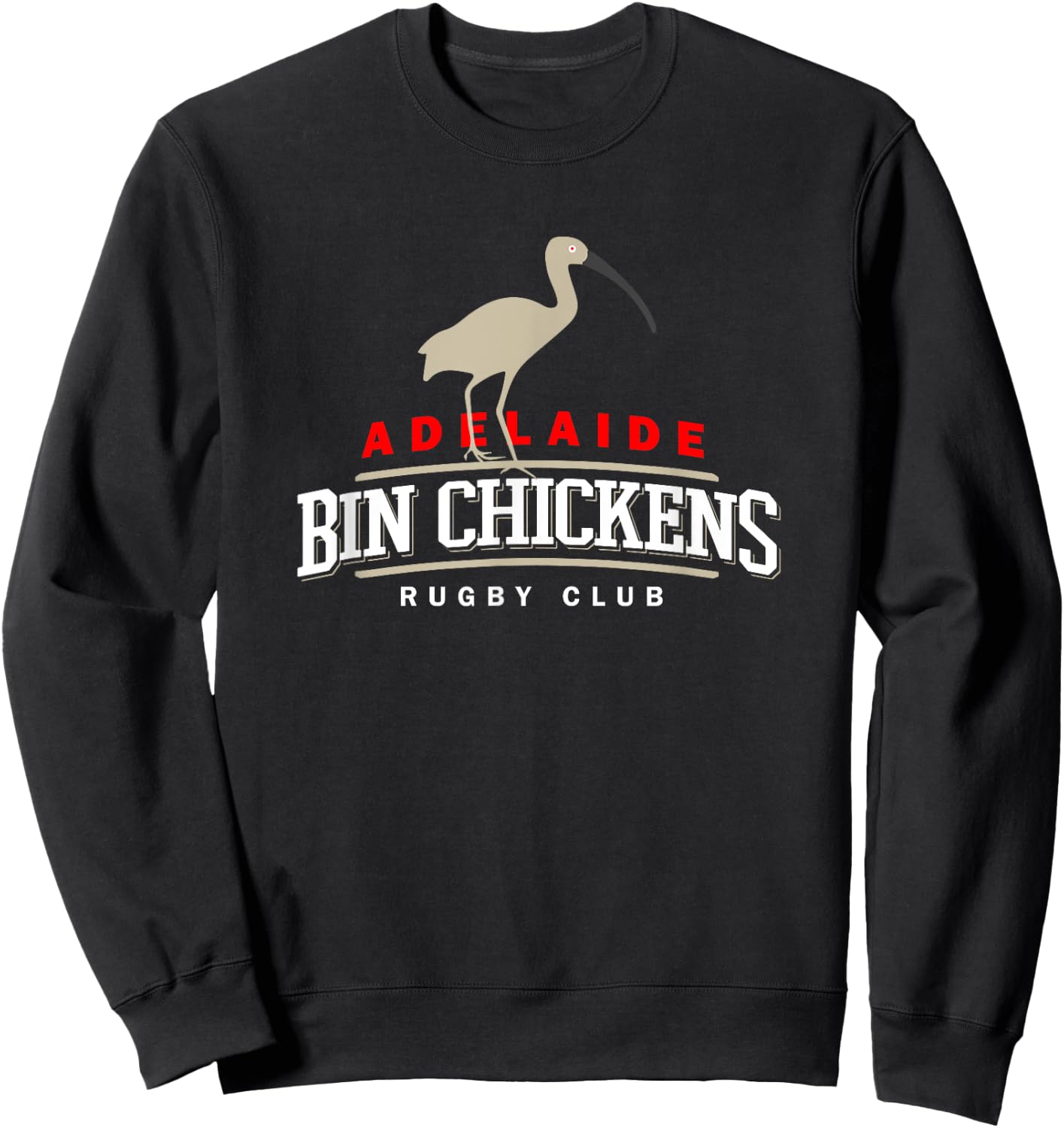 Adelaide Australia Bin Chickens Rugby Club Sports Logo Sweatshirt - Sweatshirt | Black
