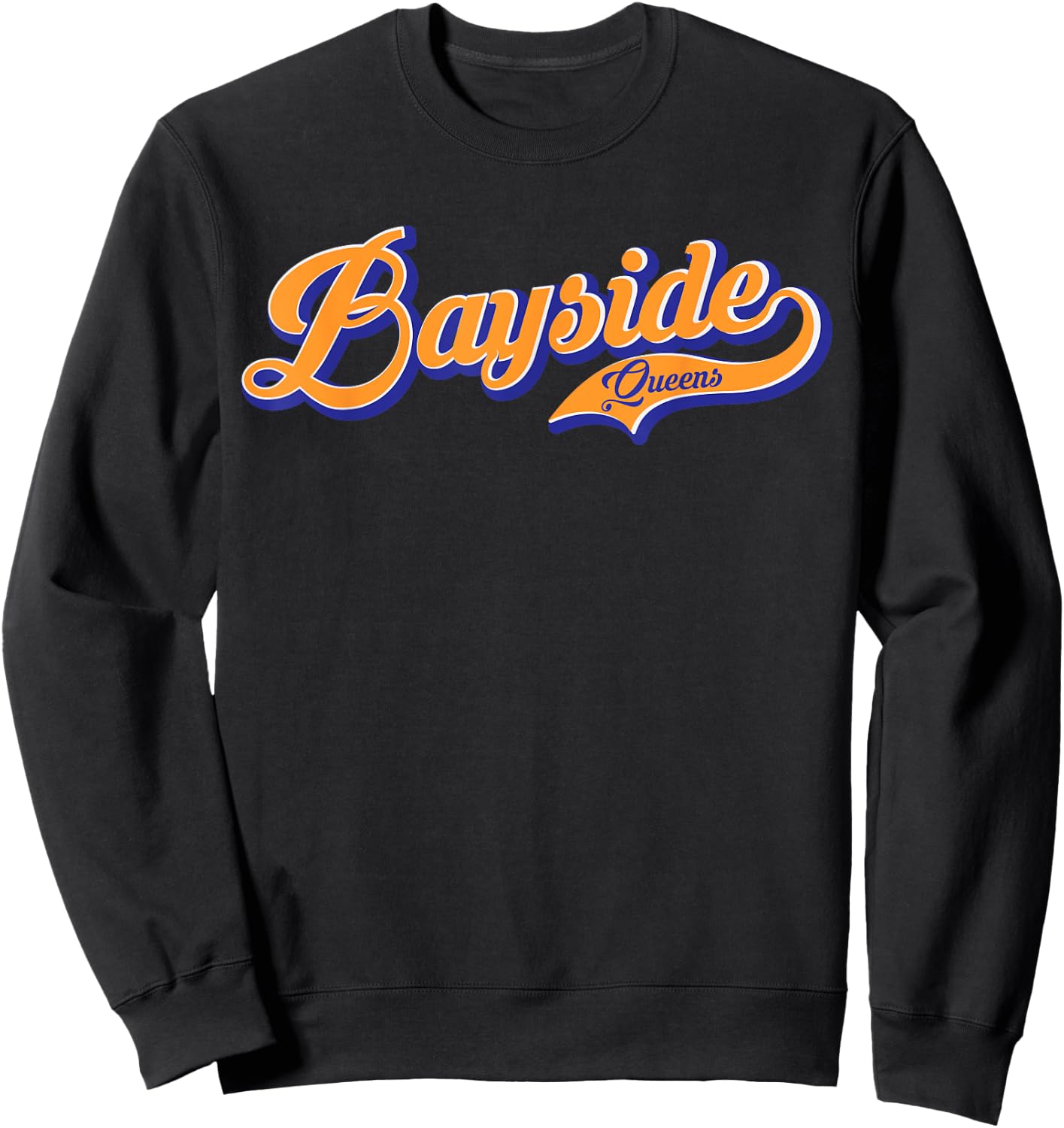 Bayside Queens New York City Classic Design Sweatshirt - Sweatshirt | Black