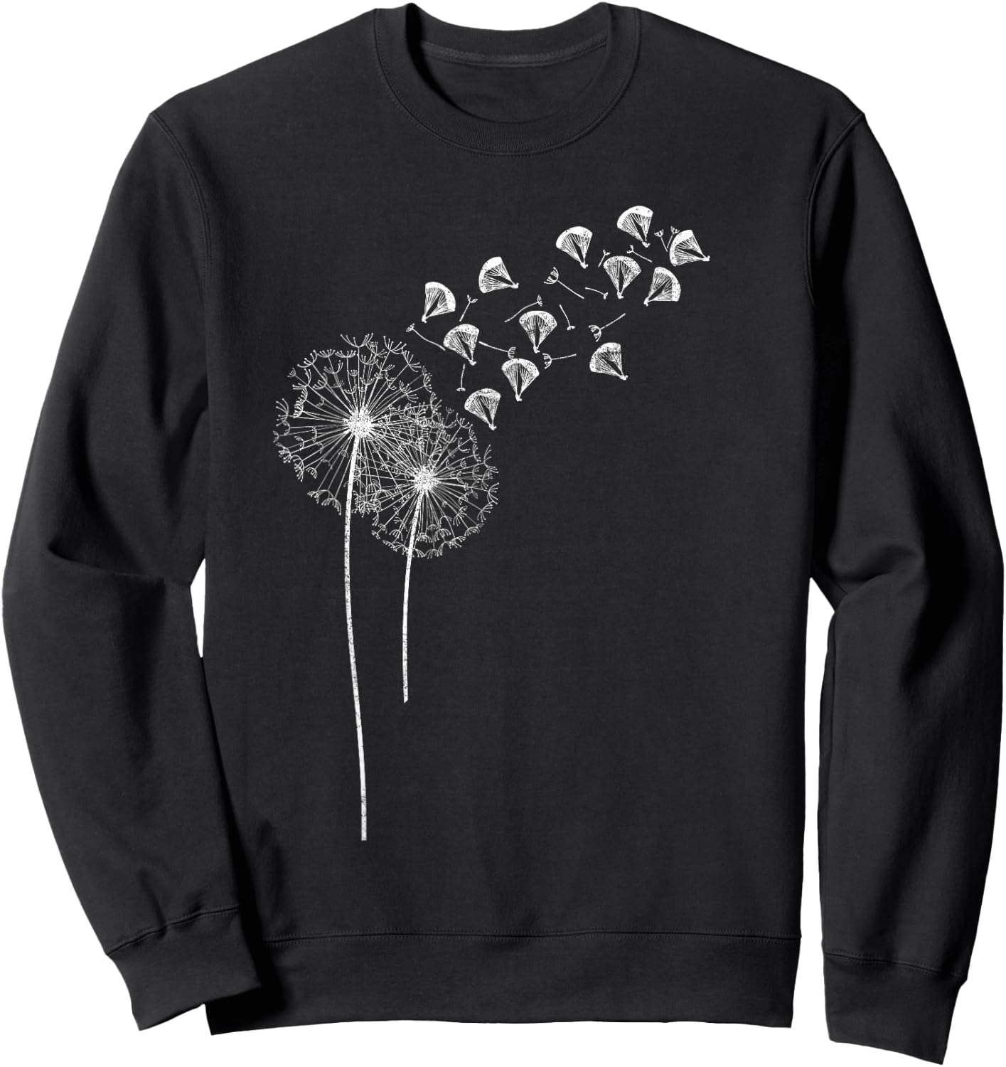 Paragliding pilots fly out of dandelion Sweatshirt - Sweatshirt | Black
