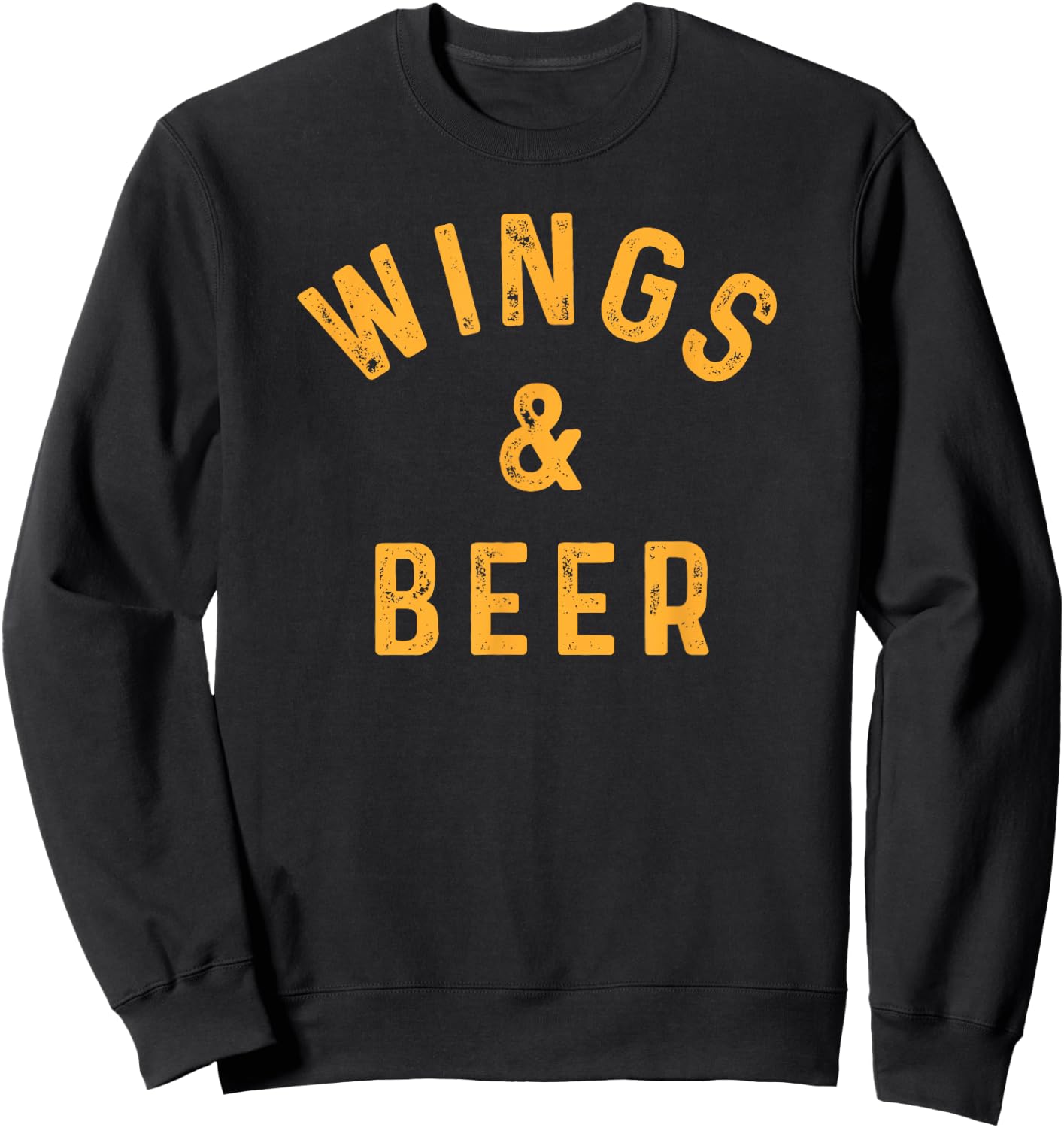 Wings & Beer Funny Buffalo Chicken Lover Beer Drinker Sweatshirt - Sweatshirt | Black
