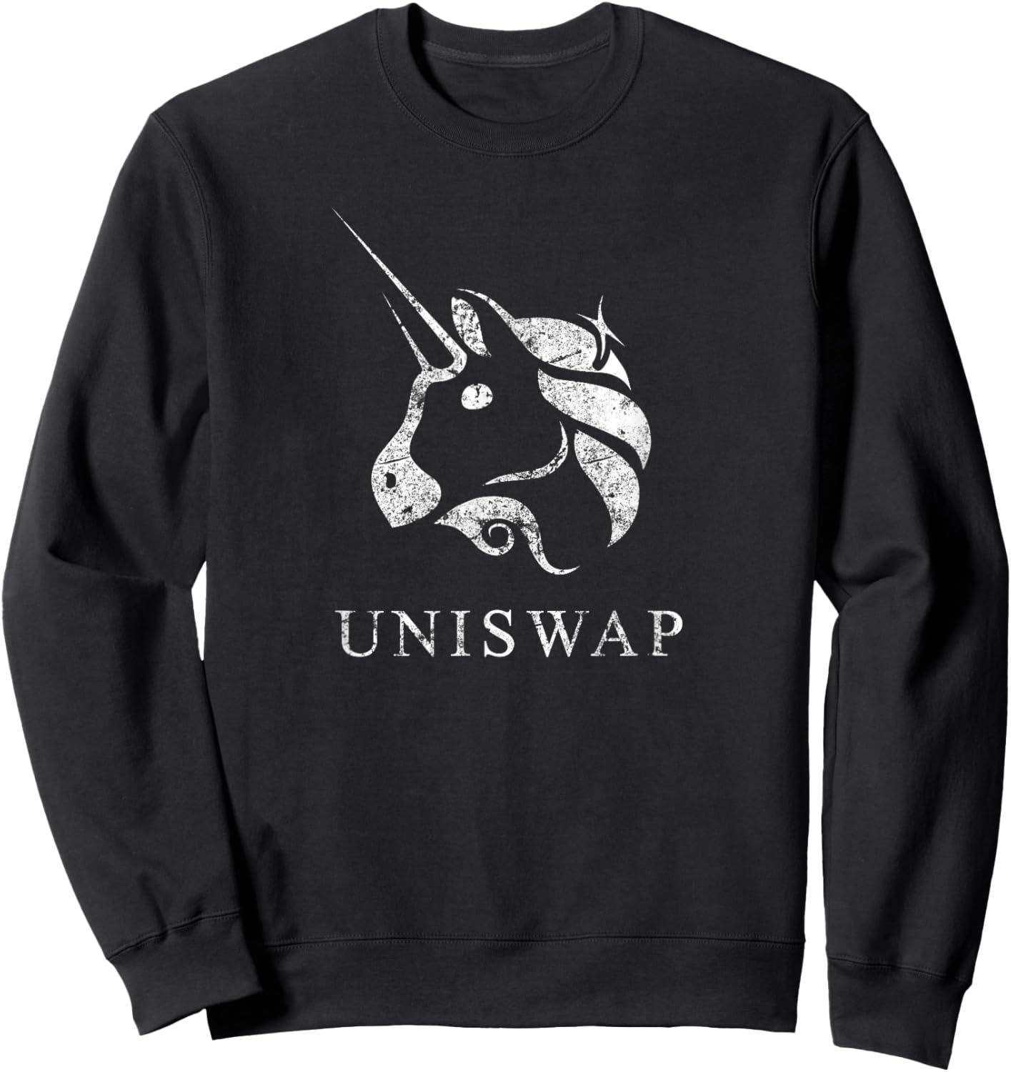 UNISWAP crypto UNI Unicorn Token Decentralized Blockchain Sweatshirt - Sweatshirt | Black