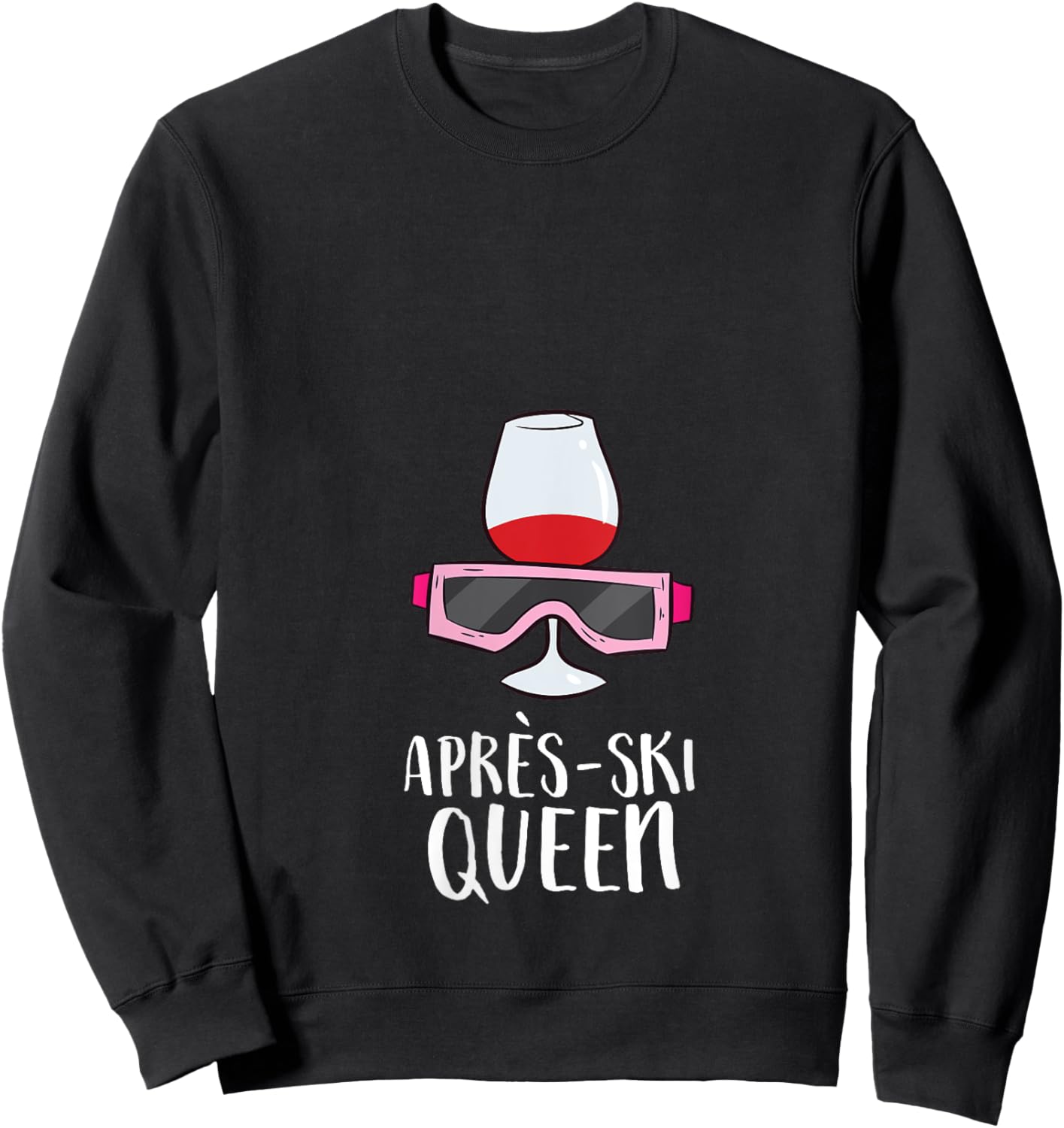 Apres Ski Party Women Apres Ski Queen V-Neck Sweatshirt - Sweatshirt | Black