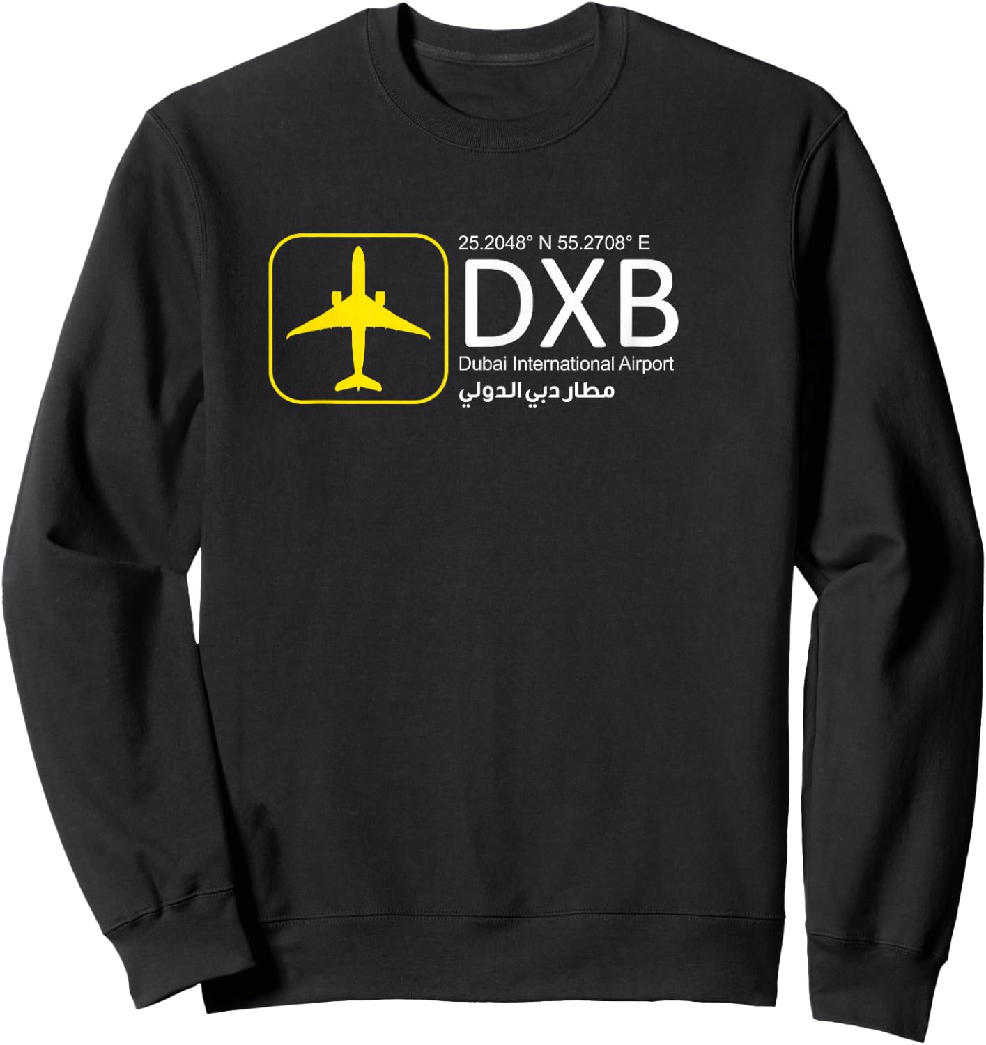 Dubai International Airport Aviation Flight Crew Sweatshirt - Sweatshirt | Black