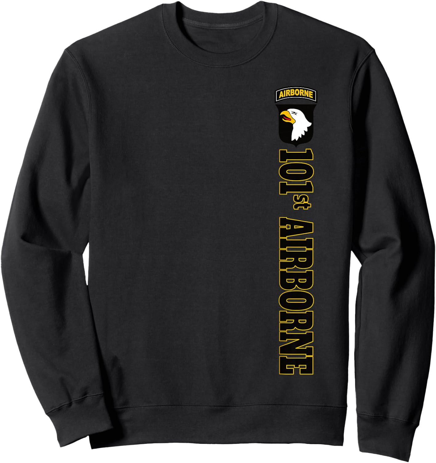 US Army 101st AIRBORNE Division Color Patch Sweatshirt - Sweatshirt | Black