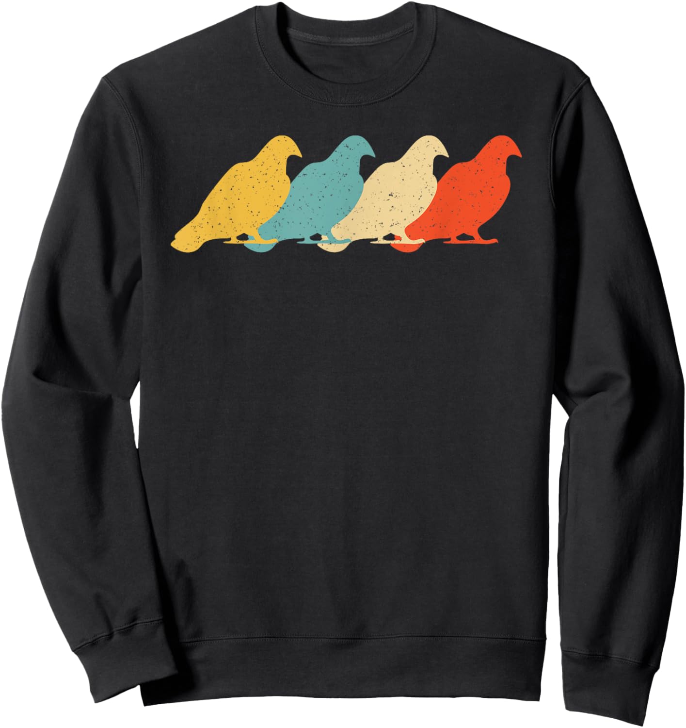 Pigeon Vintage Retro Bandtail Bird Dove Lover 60s 70s Gift Sweatshirt - Sweatshirt | Black