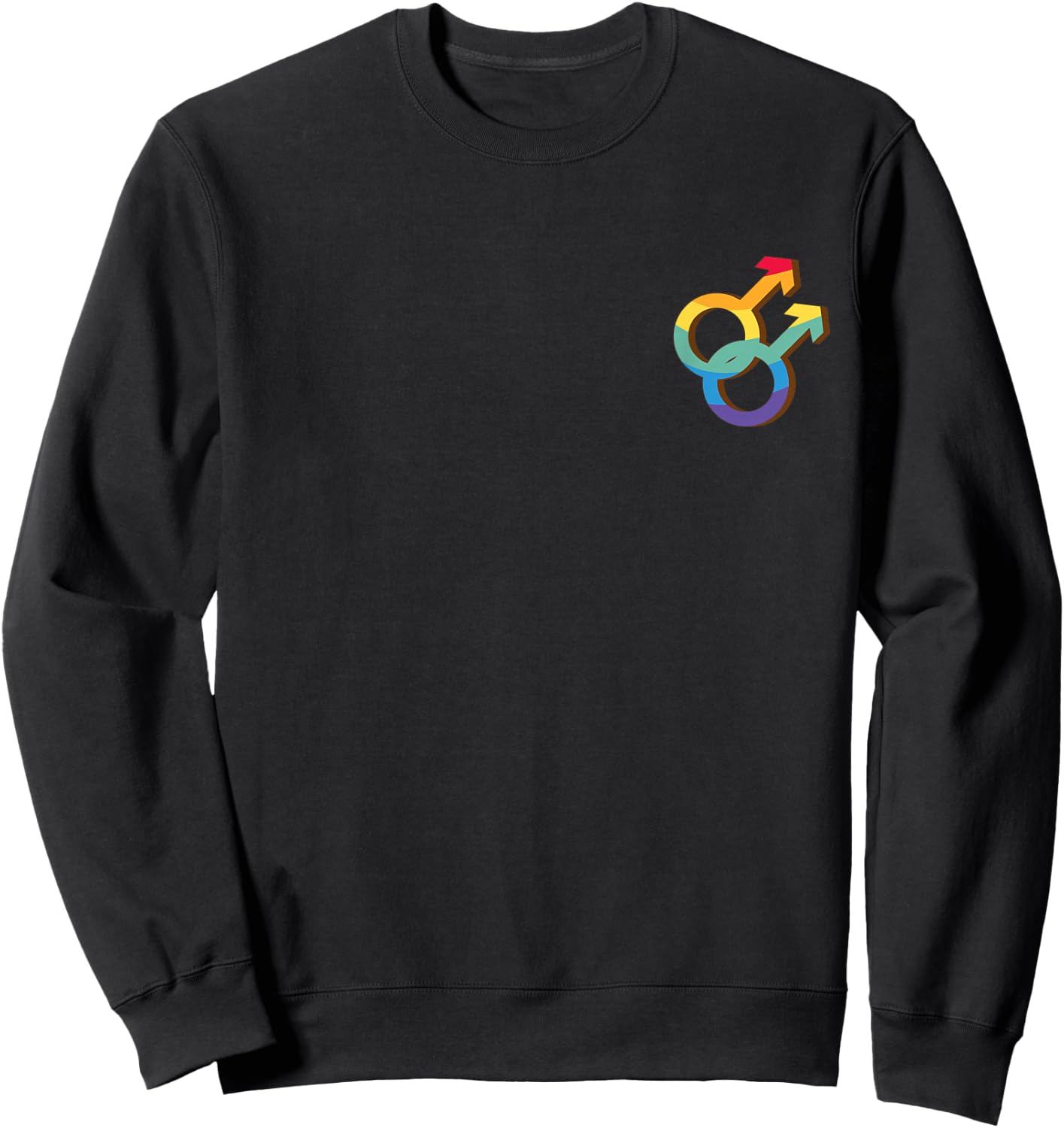 Gay Symbol at Heart Gay Sweatshirt - Sweatshirt | Black
