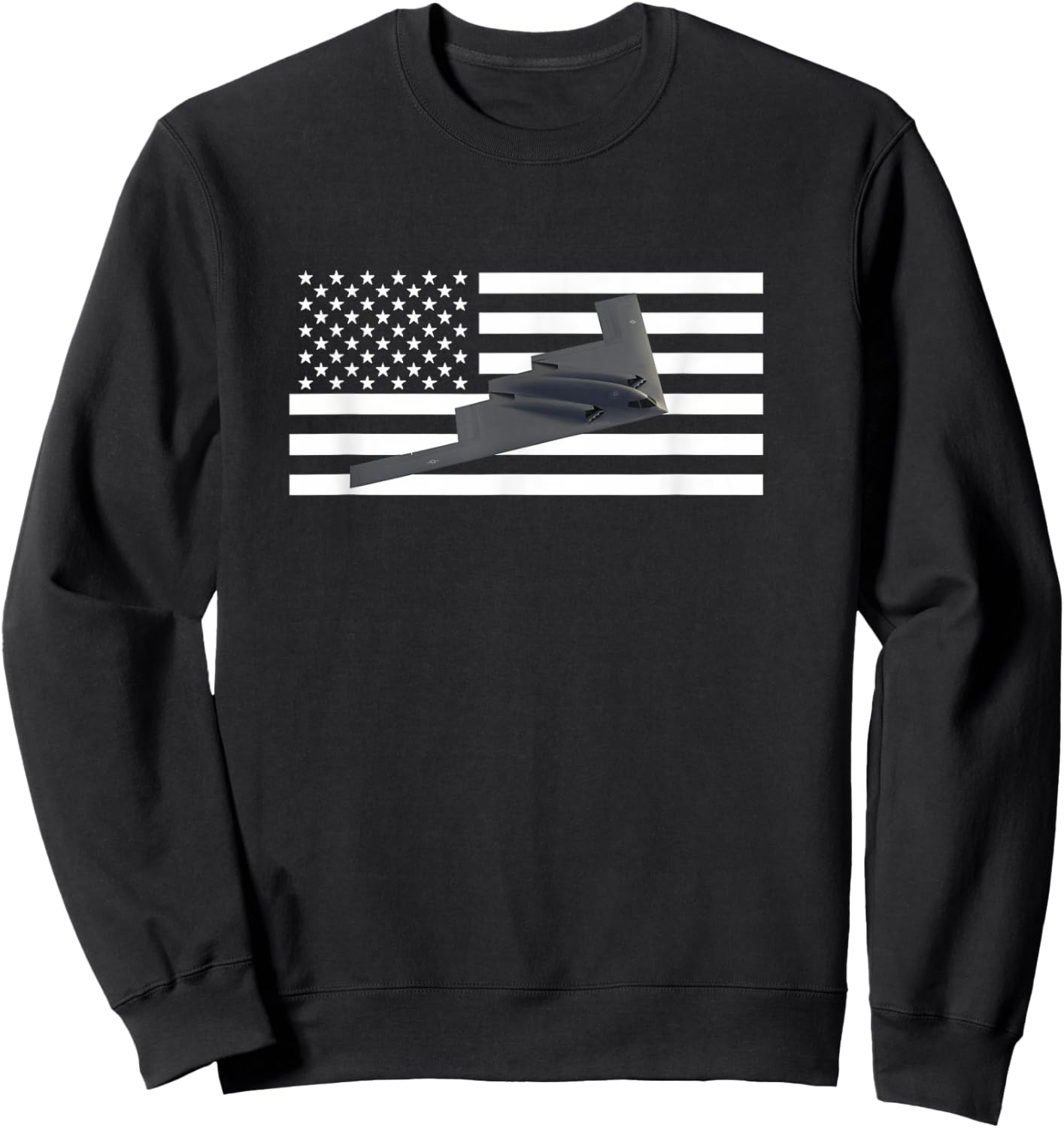 B-2 Spirit Bomber Airplane Sweatshirt - Sweatshirt | Black