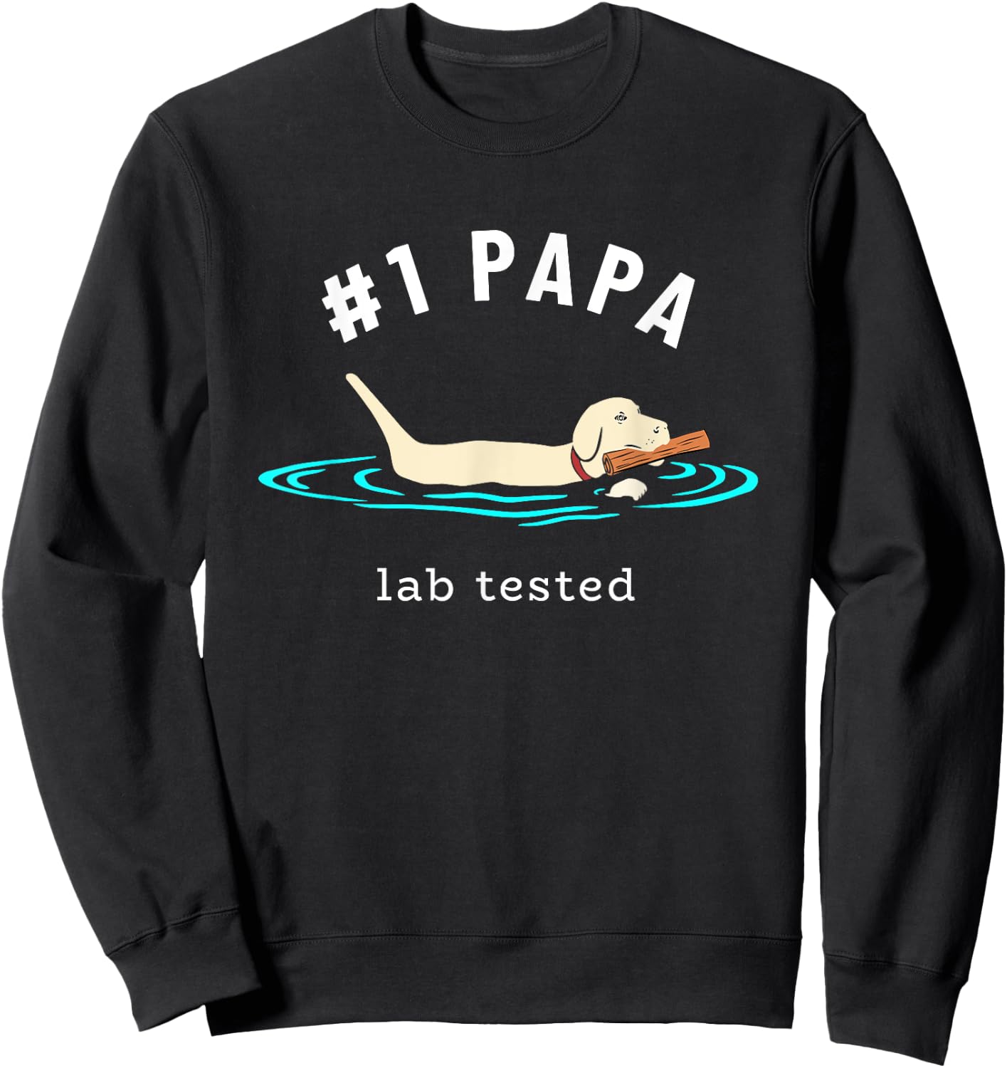 Lab Papa Yellow Labrador Retriever - Lab Dog Lover Men Sweatshirt - Sweatshirt | Black