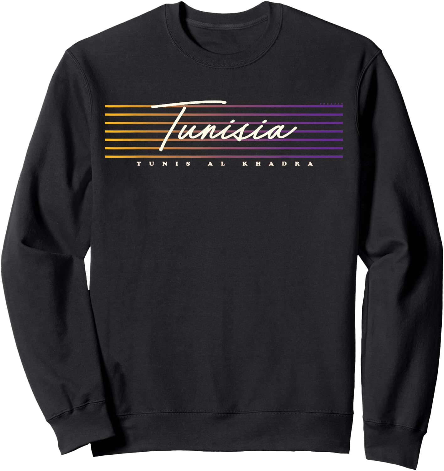 Nostalgic Retro Style Tunisia Sweatshirt - Sweatshirt | Black