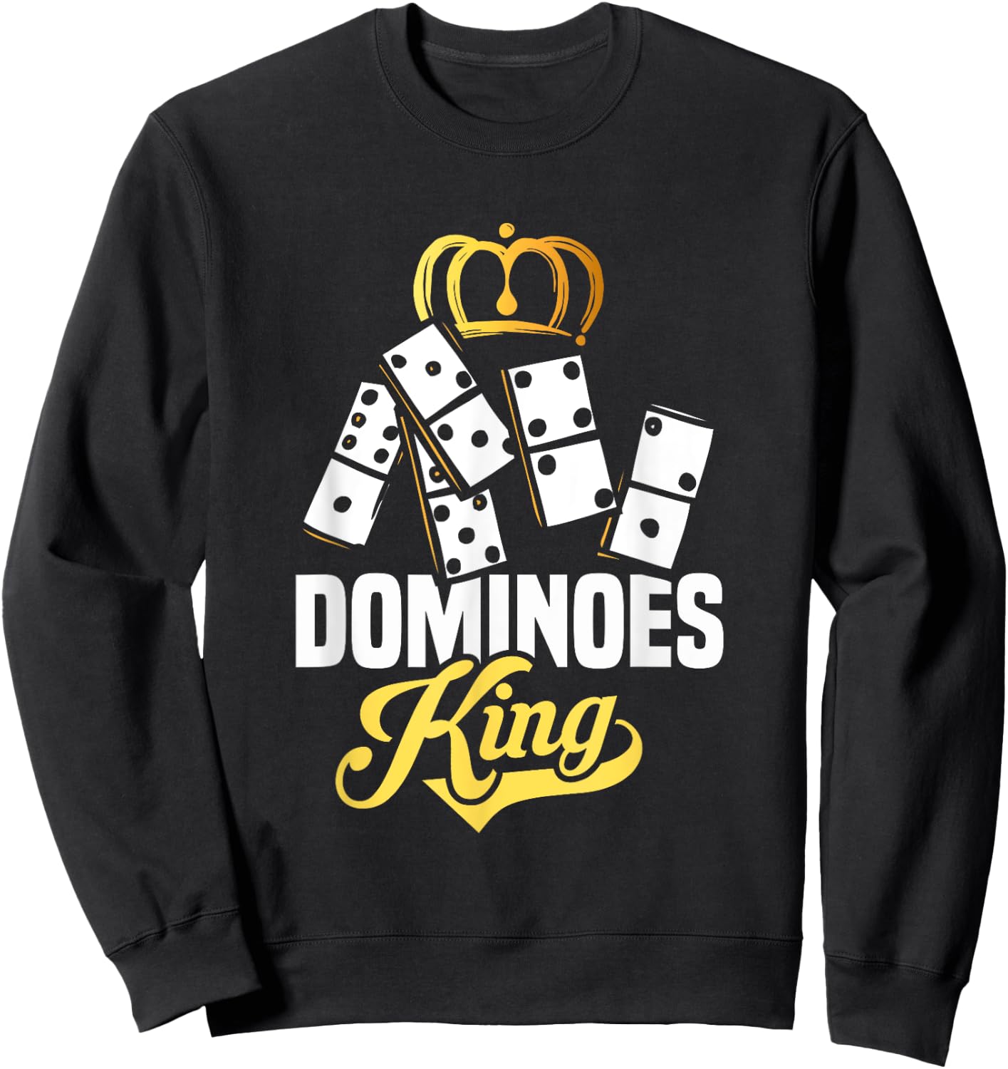 Dominoes King | Board Game | Domino Sweatshirt - Sweatshirt | Black