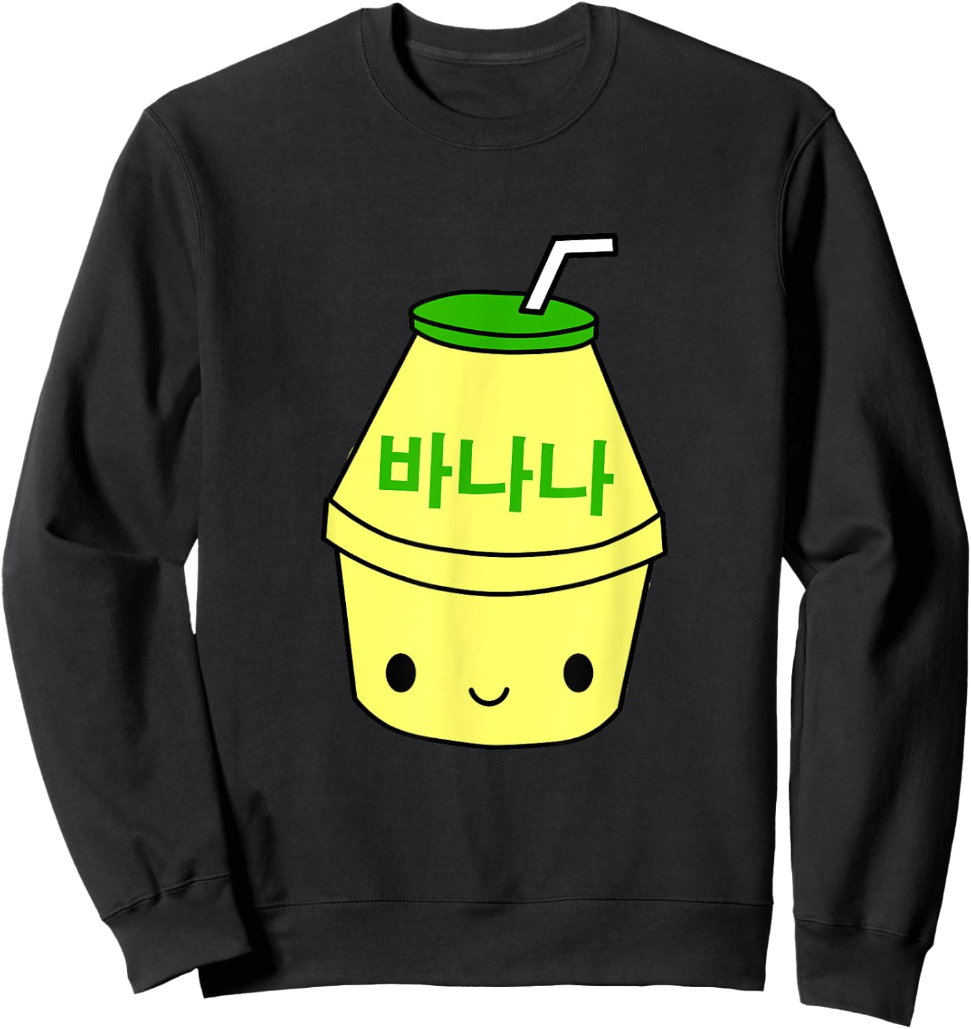 Cute Banana Milk Shirt Korean Kpop Japan Harajuku Kawaii Sweatshirt - Sweatshirt | Black