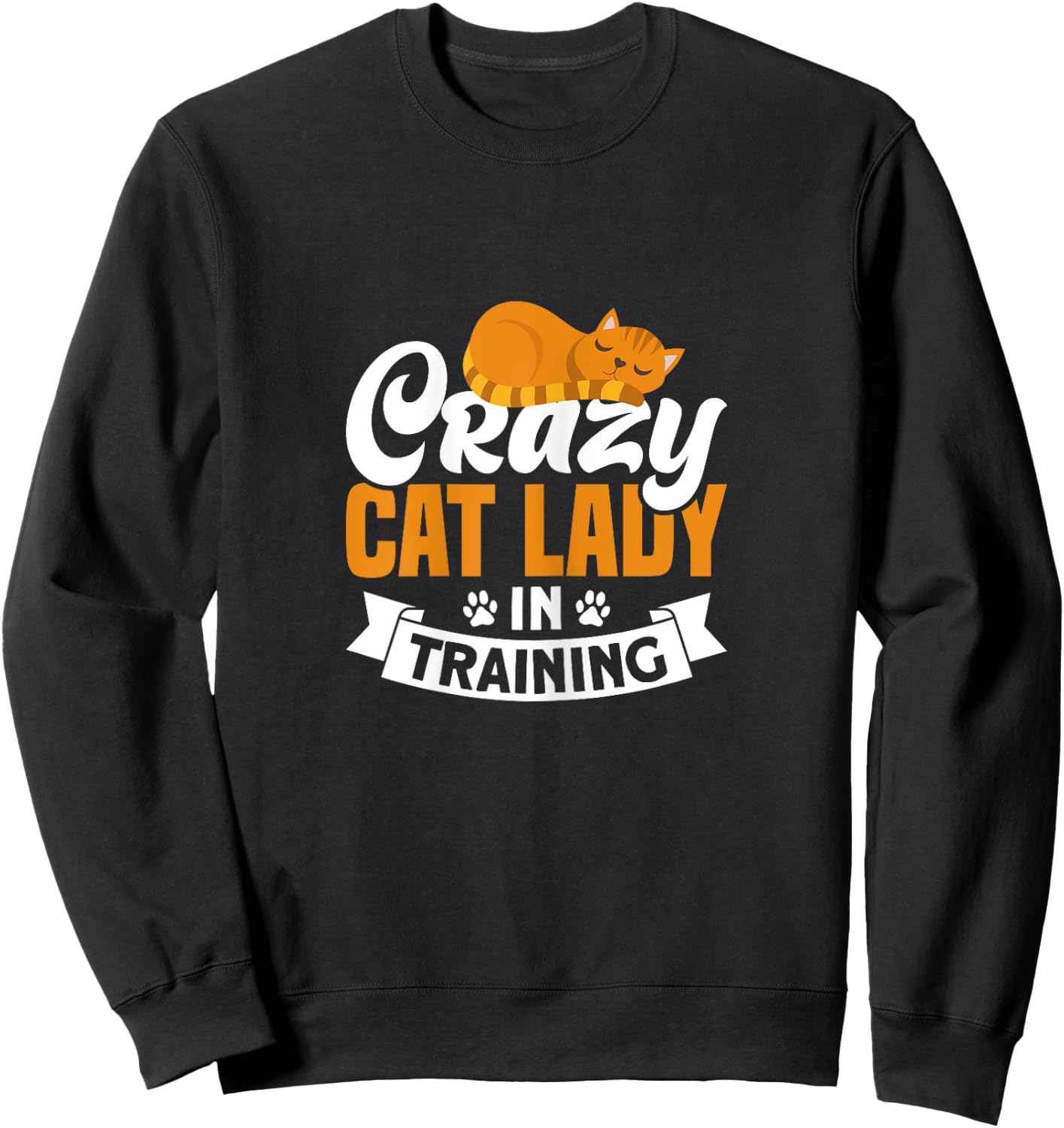 Crazy Cat Lady In Training Kitten Love Cat Sweatshirt - Sweatshirt | Black