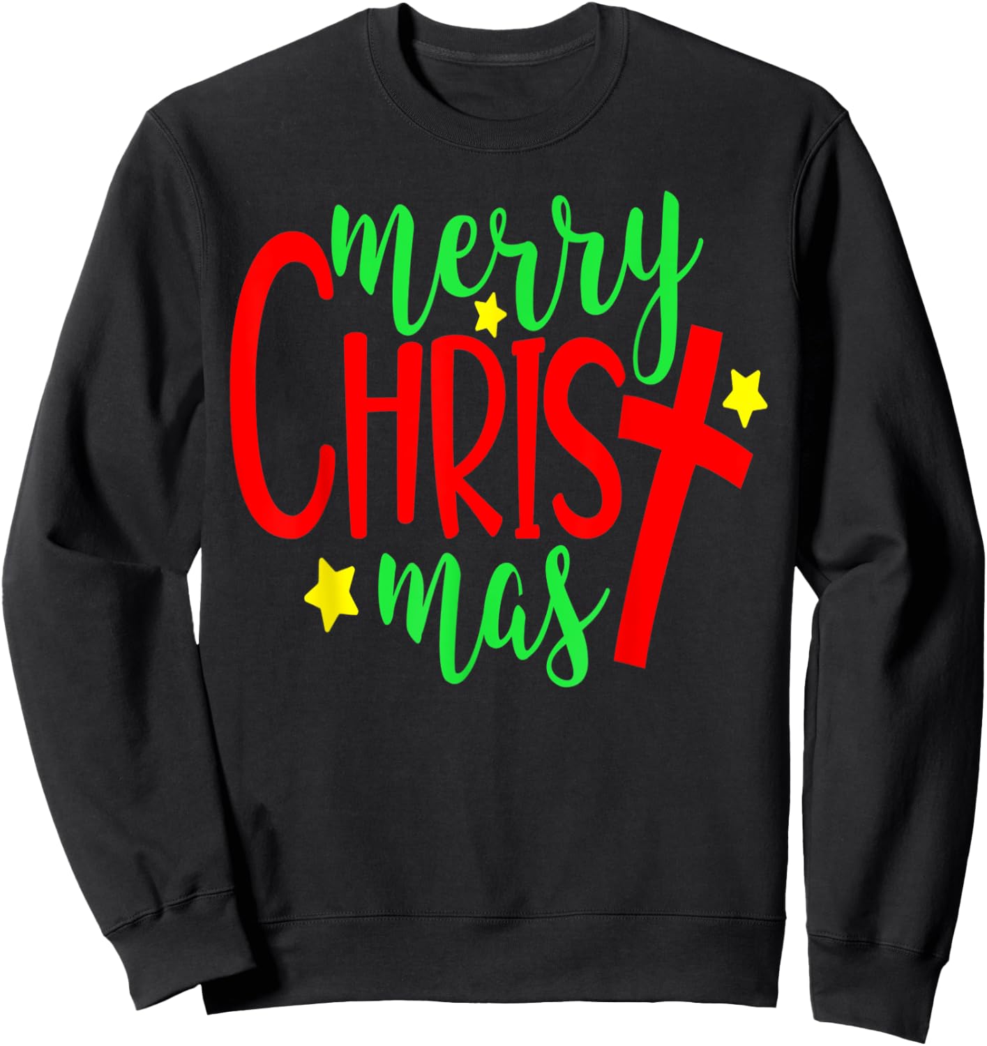 Merry Christmas-Christmas Christian Costume T Shirt Sweatshirt - Sweatshirt | Black