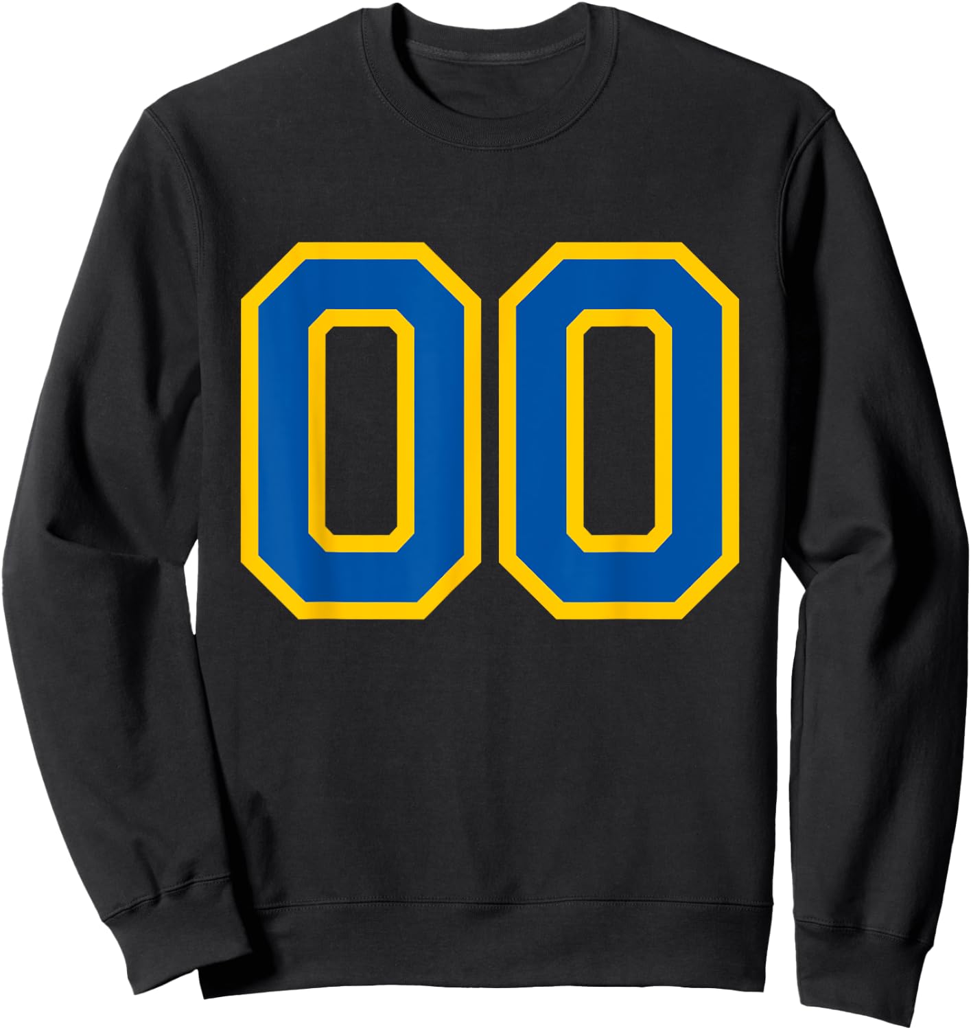 Number #00 Blue Yellow Favorite Number Sweatshirt - Sweatshirt | Black