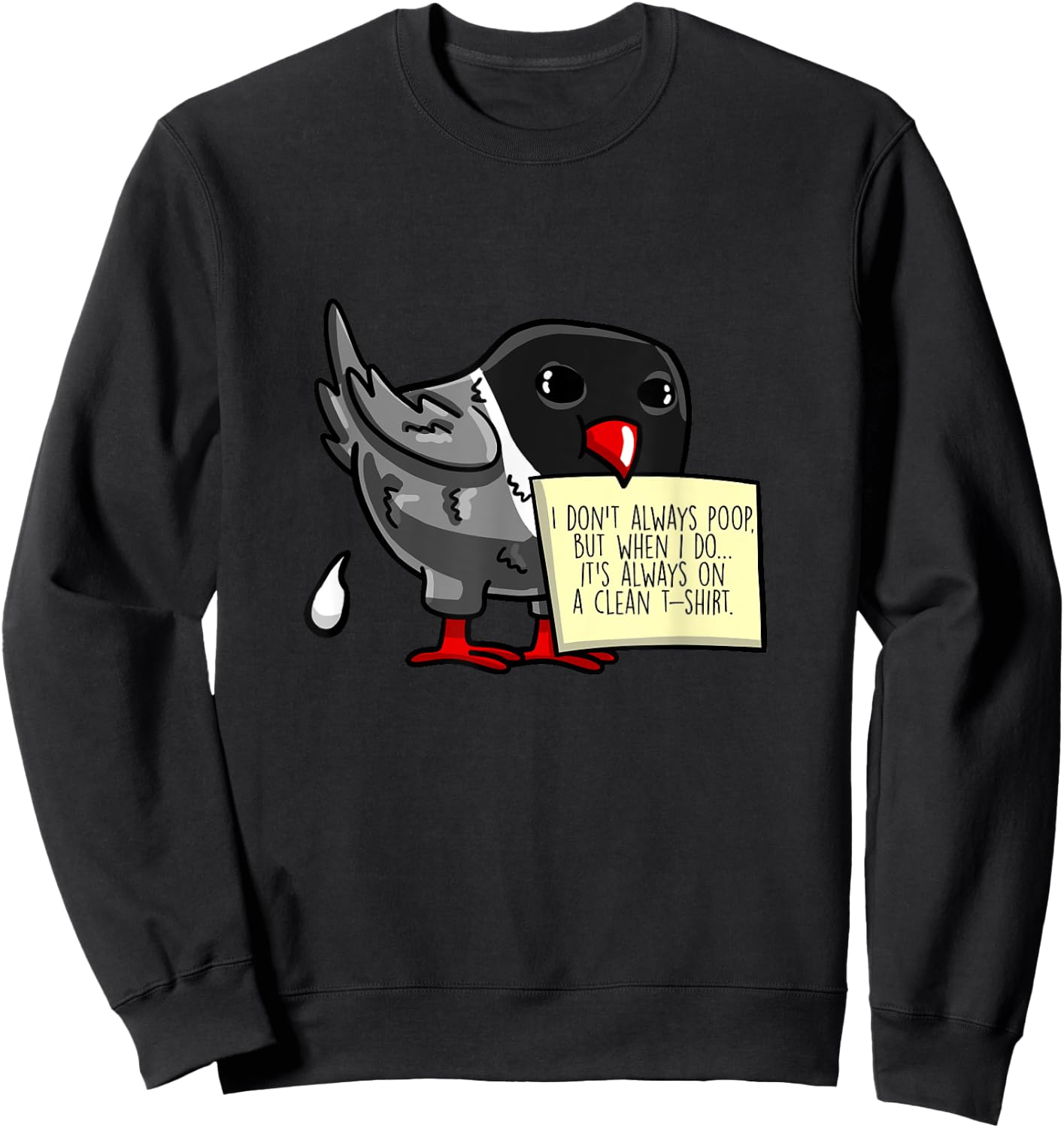 Poop On Note Lovebird Funny Fowl Pet Bird Lover Gift Sweatshirt - Sweatshirt | Black