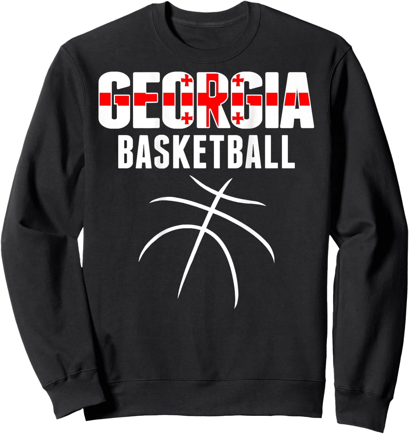 Georgia Basketball Fans Jersey - Georgian Flag Sport Lovers Sweatshirt - Sweatshirt | Black