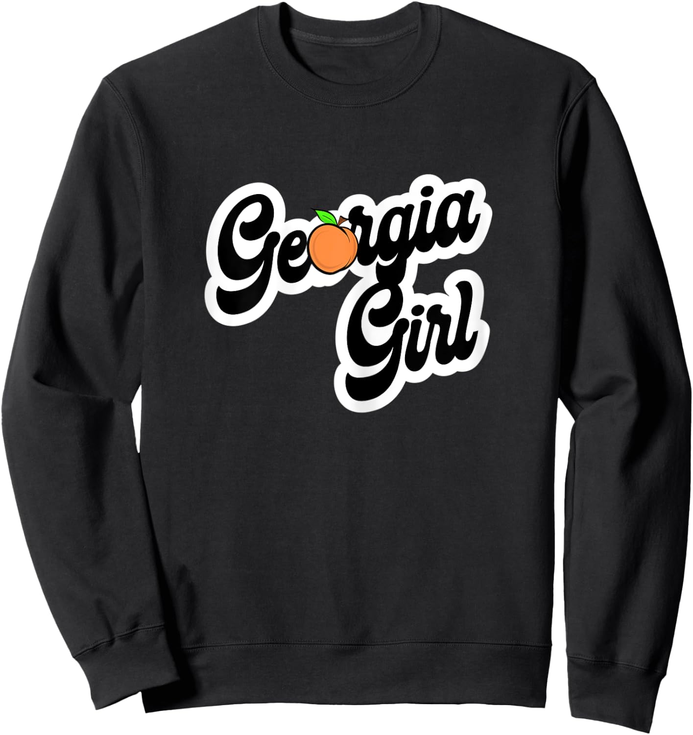 Georgia Girl product vintage Peach Sweatshirt - Sweatshirt | Black