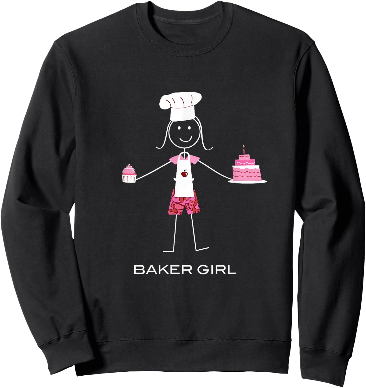 Funny Baker Girk Baking Sweatshirt - Sweatshirt | Black