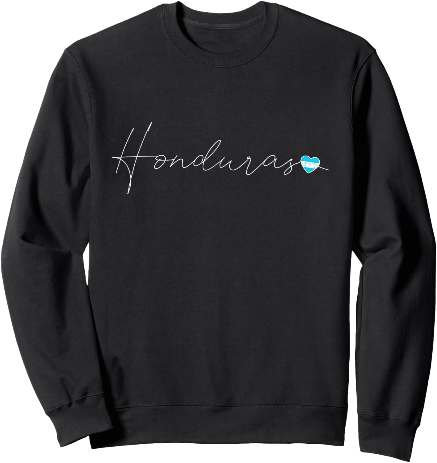 Honduras Simple Love Honduran Flag Heart on Honduras Sweatshirt - Sweatshirt | Black