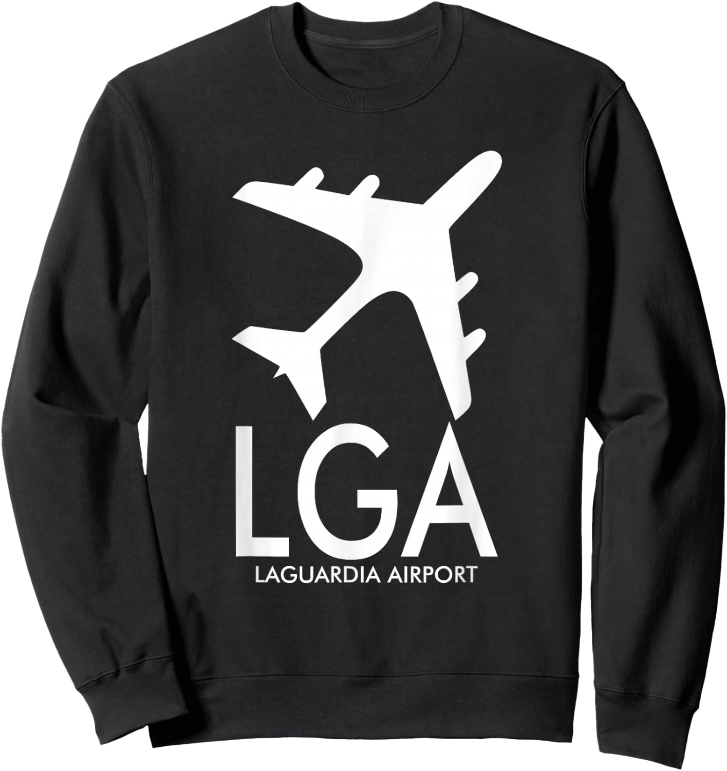 Lga Airport Code Baggage Tag Laguardia New York Usa Sweatshirt - Sweatshirt | Black