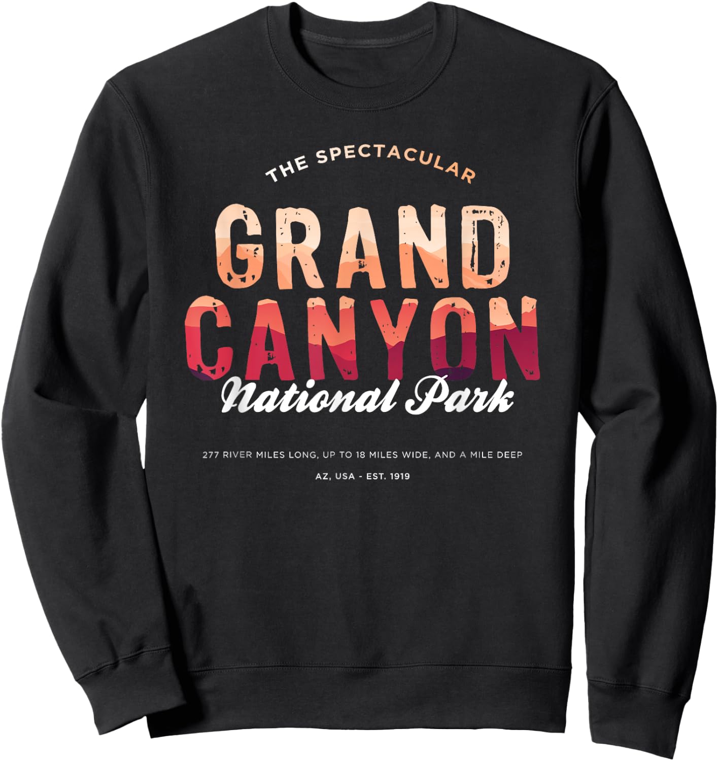 Grand Canyon Arizona US National Park Travel Hiking Sweatshirt - Sweatshirt | Black