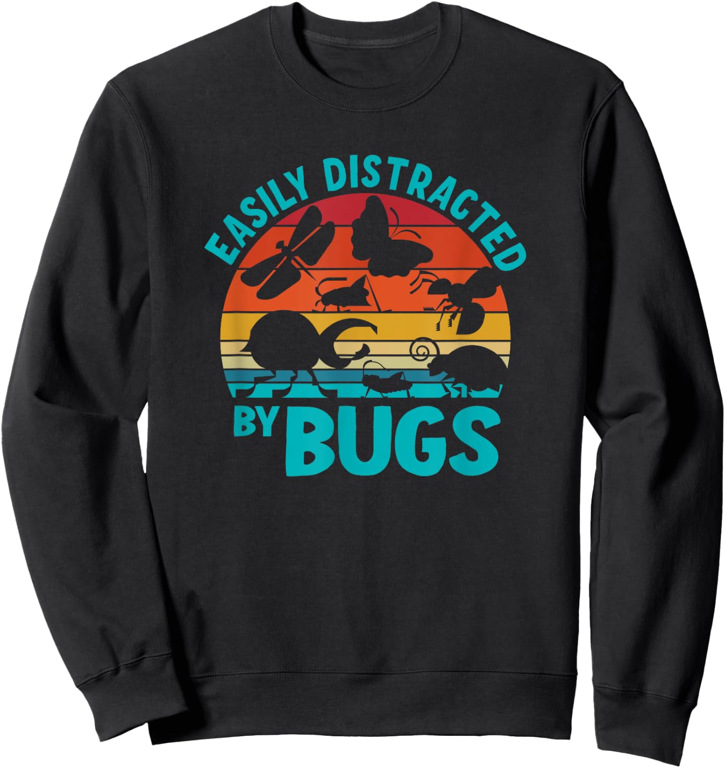 Easily Distracted By Bugs Sweatshirt - Sweatshirt | Black