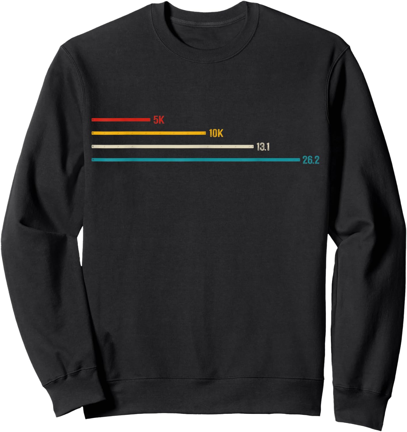 Running Vintage 26.2 Miles Marathoner Half Marathon Runner Sweatshirt - Sweatshirt | Black