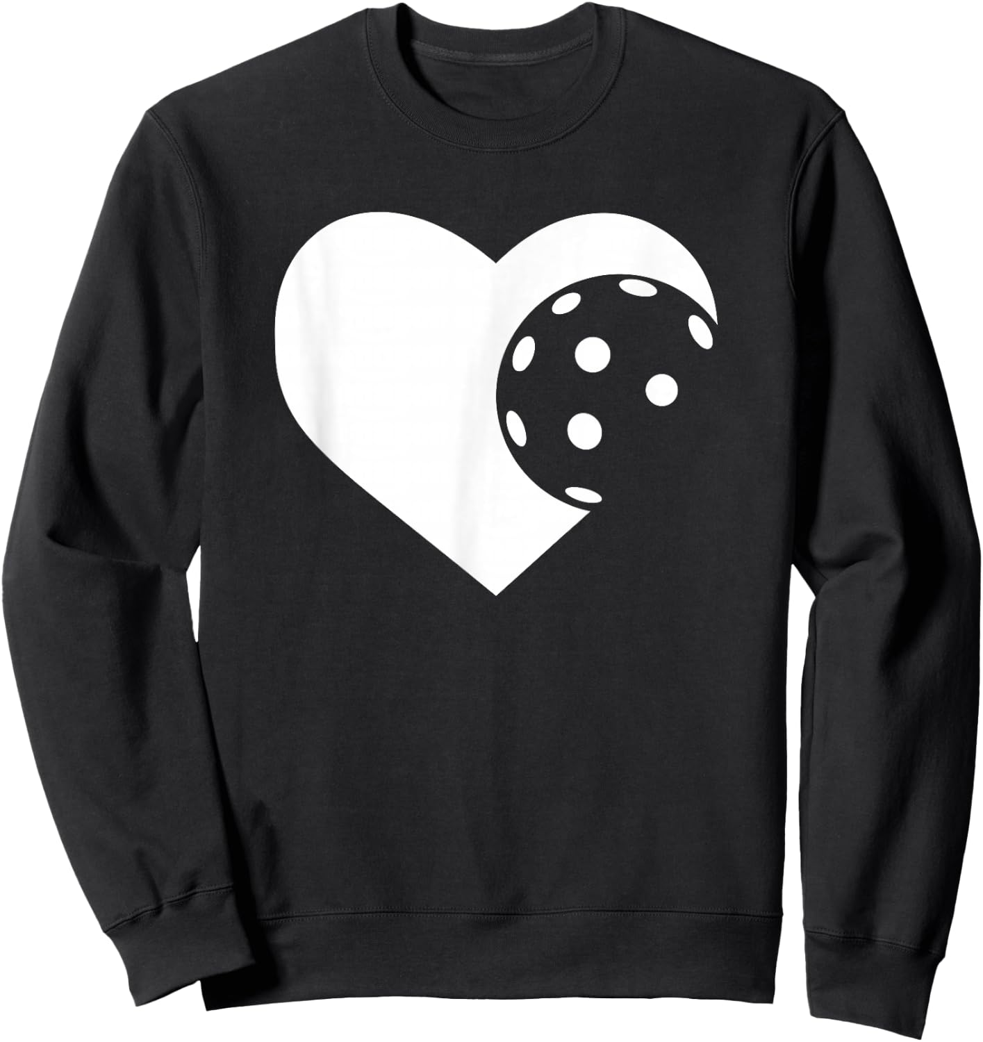 Pickleball Lover Heart Sweatshirt - Sweatshirt | Black