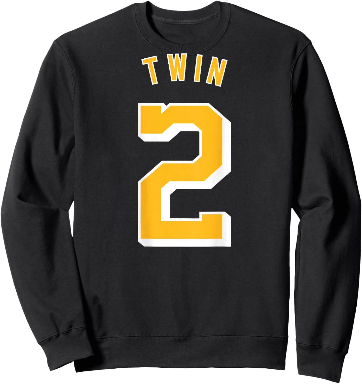 Twin 2 and Twin 1 Shirts Matching Adult & Kids Jersey Funny Sweatshirt - Sweatshirt | Black
