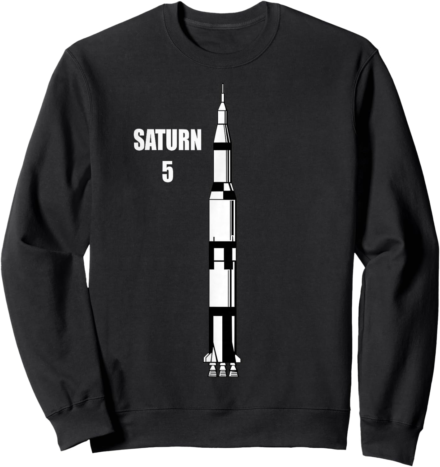 Saturn 5 Missile Rocket T Shirt Sweatshirt - Sweatshirt | Black