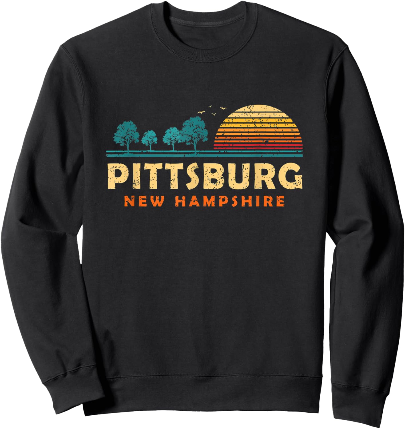 Evergreen Sunset Pittsburgh Forest New Hampshire Woods Sweatshirt - Sweatshirt | Black