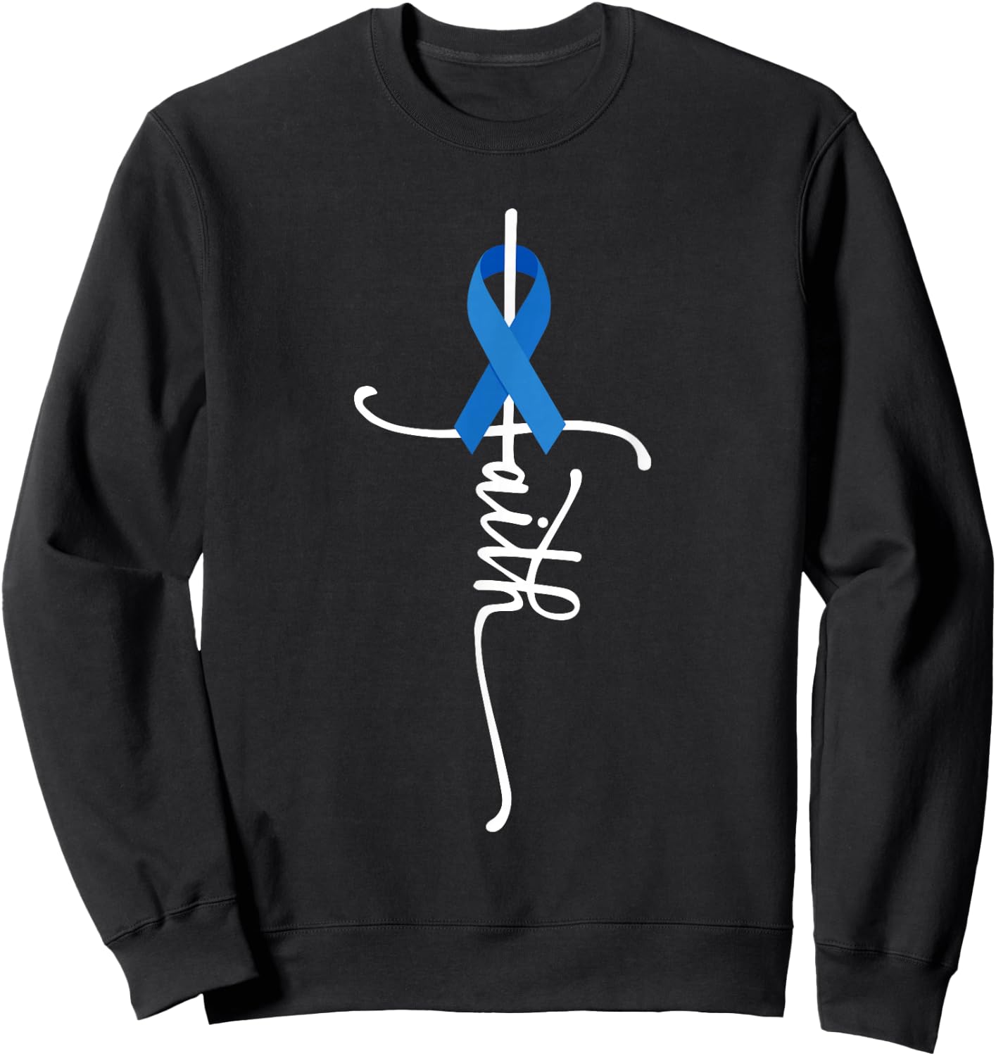 Colon Cancer Faith Colon Cancer Awareness Sweatshirt - Sweatshirt | Black