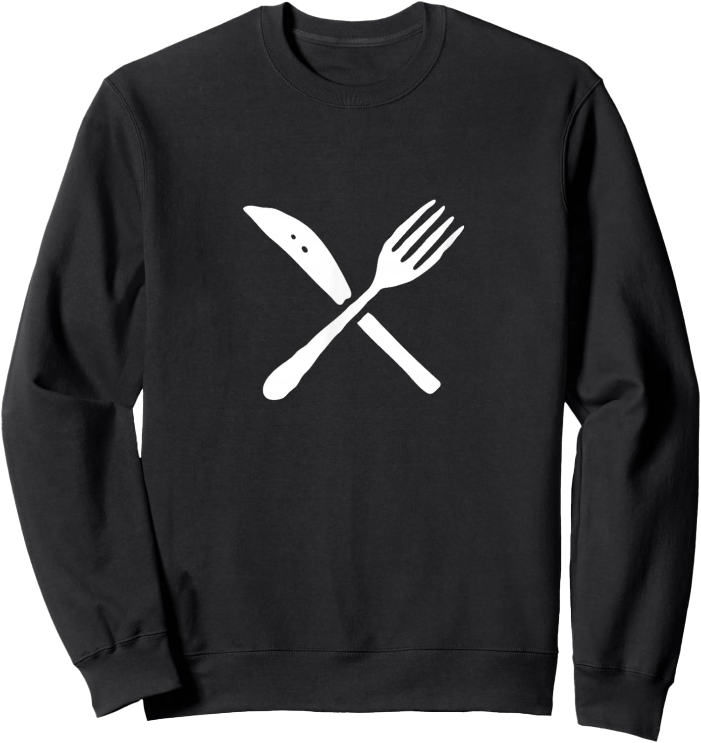 Fork and Knife - Cool Eating / Food / Foodie / Cooking Sweatshirt - Sweatshirt | Black