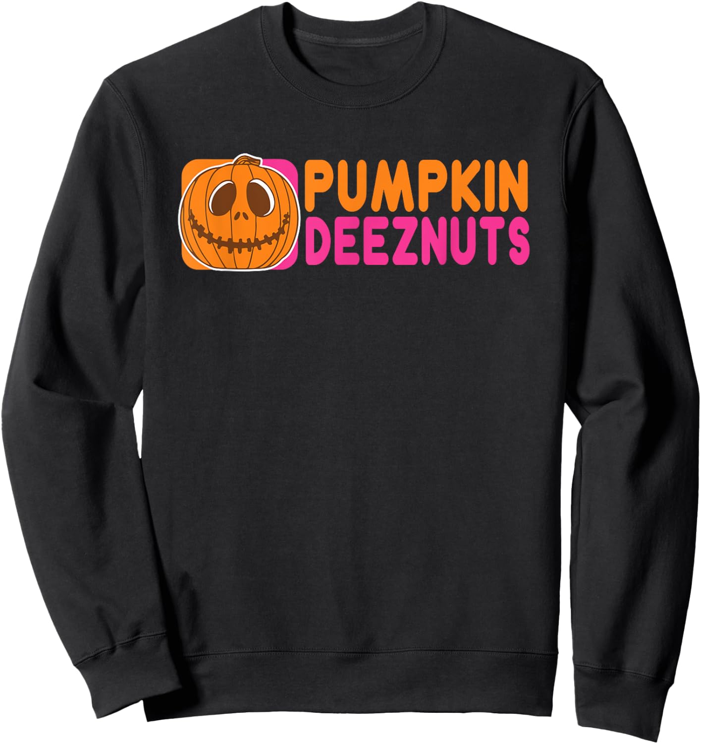 Ghost Pumpkin Deez nut Halloween Cute Sweatshirt - Sweatshirt | Black
