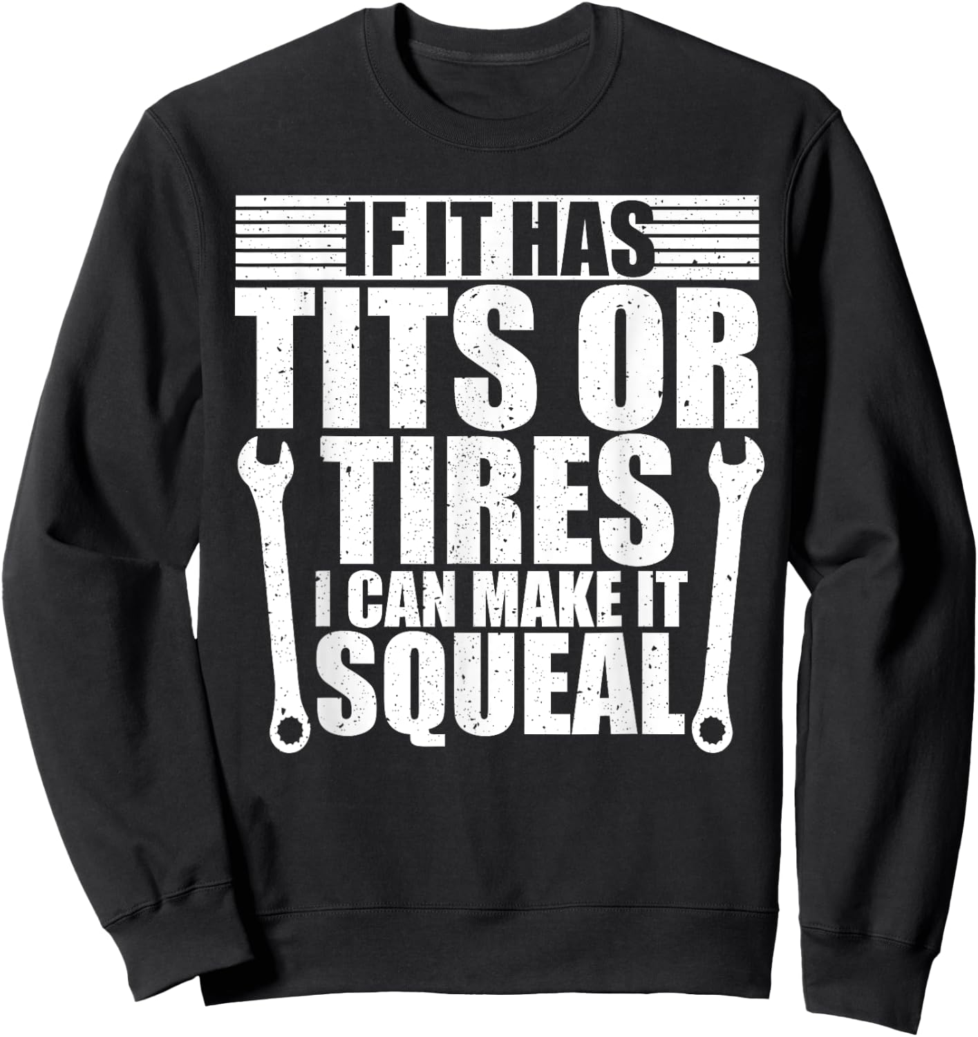 Funny Mechanics Tits and Tires Car Tools Kit Cool Mechanic Sweatshirt - Sweatshirt | Black