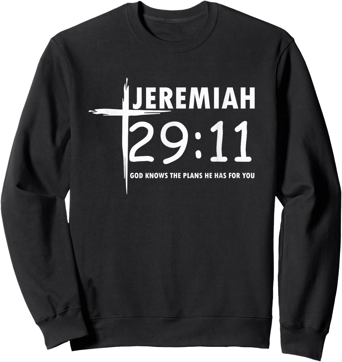 Christian Jeremiah 29:11 Bible Verse Sweatshirt - Sweatshirt | Black