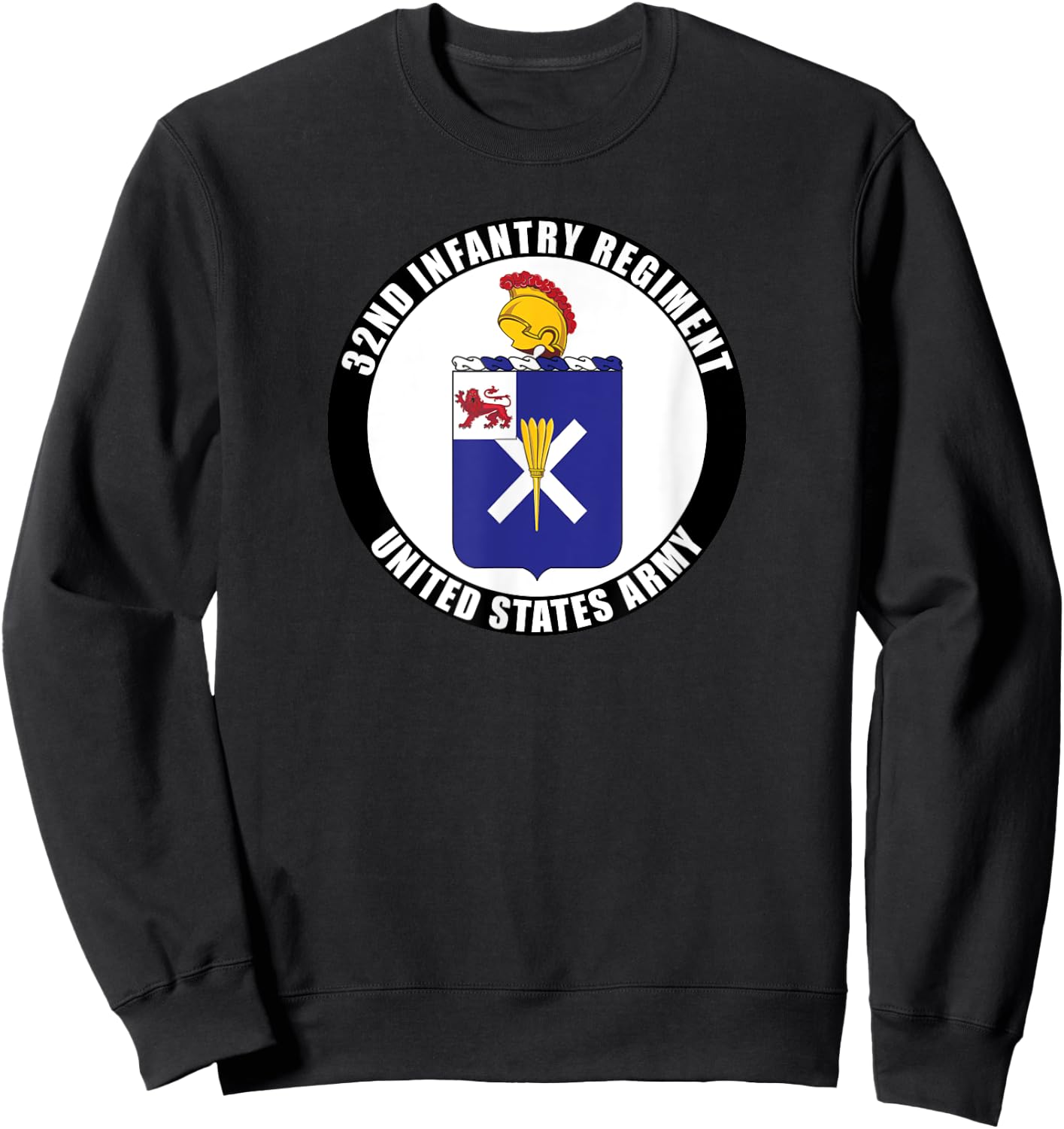 32nd Infantry Regiment United States Army Veteran Military Sweatshirt - Sweatshirt | Black