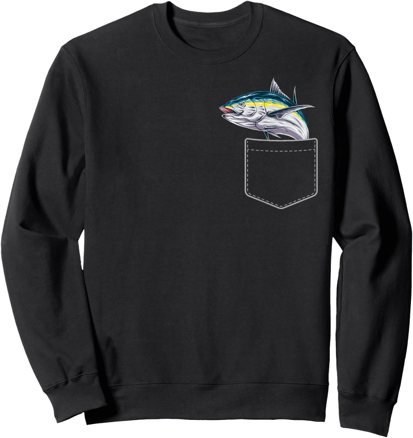 Tuna Fishing in Your Pocket Sweatshirt - Sweatshirt | Black