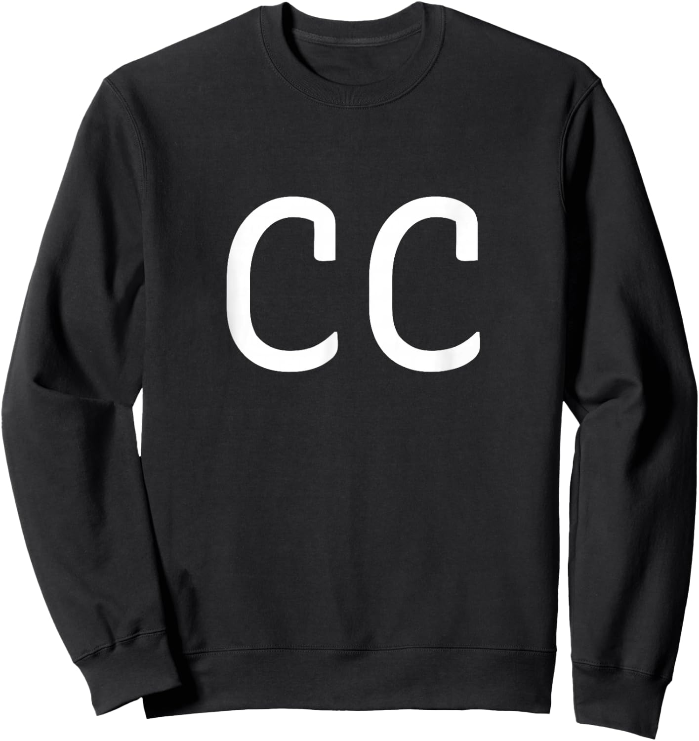 CC Two Letter Pair - Elegant Personalized Initials Sweatshirt - Sweatshirt | Black