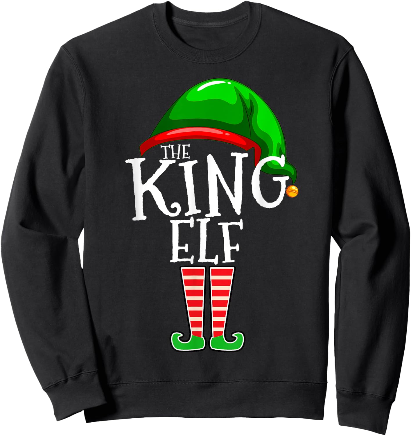 The King Elf Family Matching Group Christmas Sweatshirt - Sweatshirt | Black