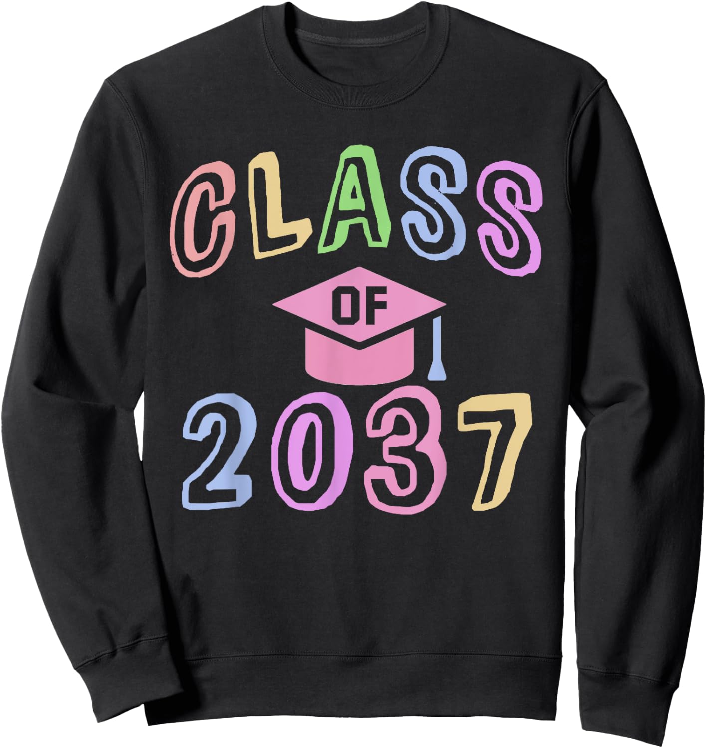 Future CLASS of 2037 First Second Grade Graduation Last Day Sweatshirt - Sweatshirt | Black