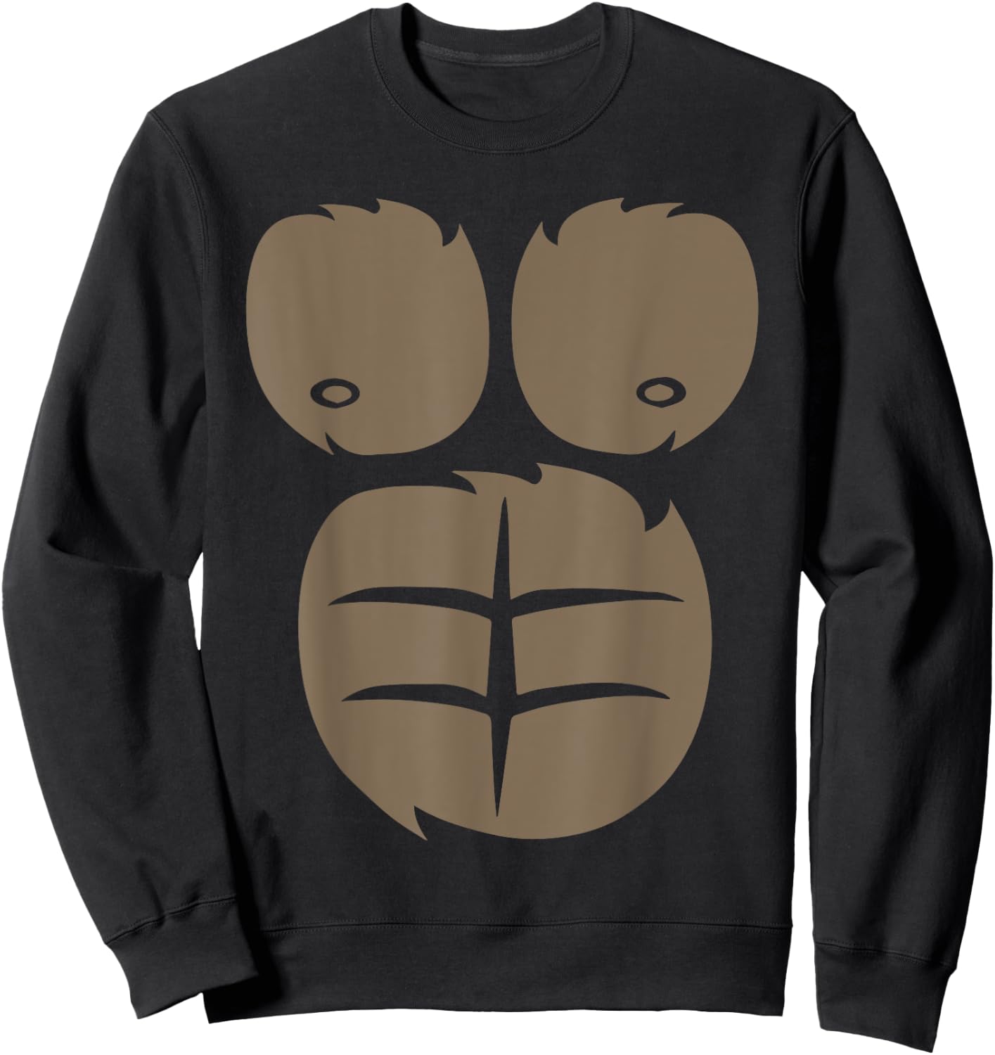 Gorilla Chest Belly Boy Men Monkey Costume Kids Fancy Dress Sweatshirt - Sweatshirt | Black