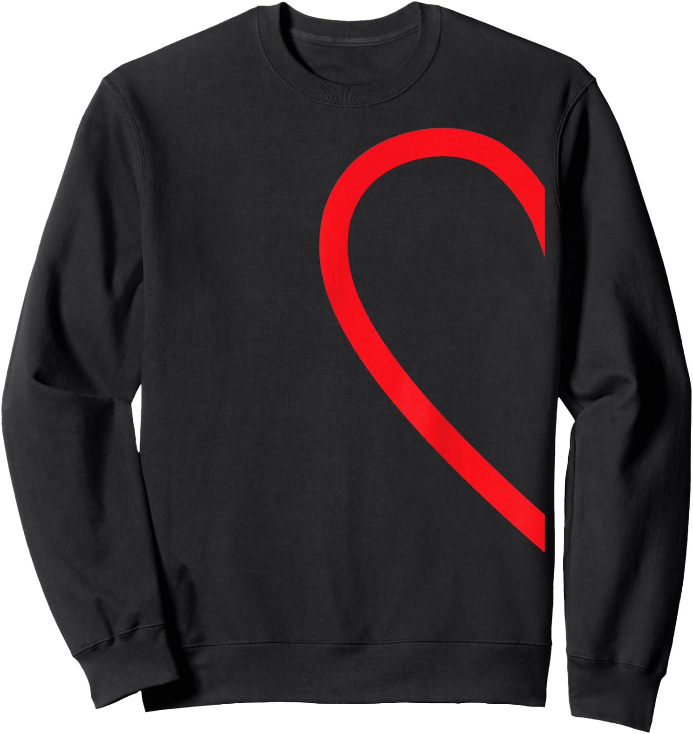 Half Heart Left Hand Side Love Couple Camisa Pareja Ropa Sweatshirt - Sweatshirt | Black
