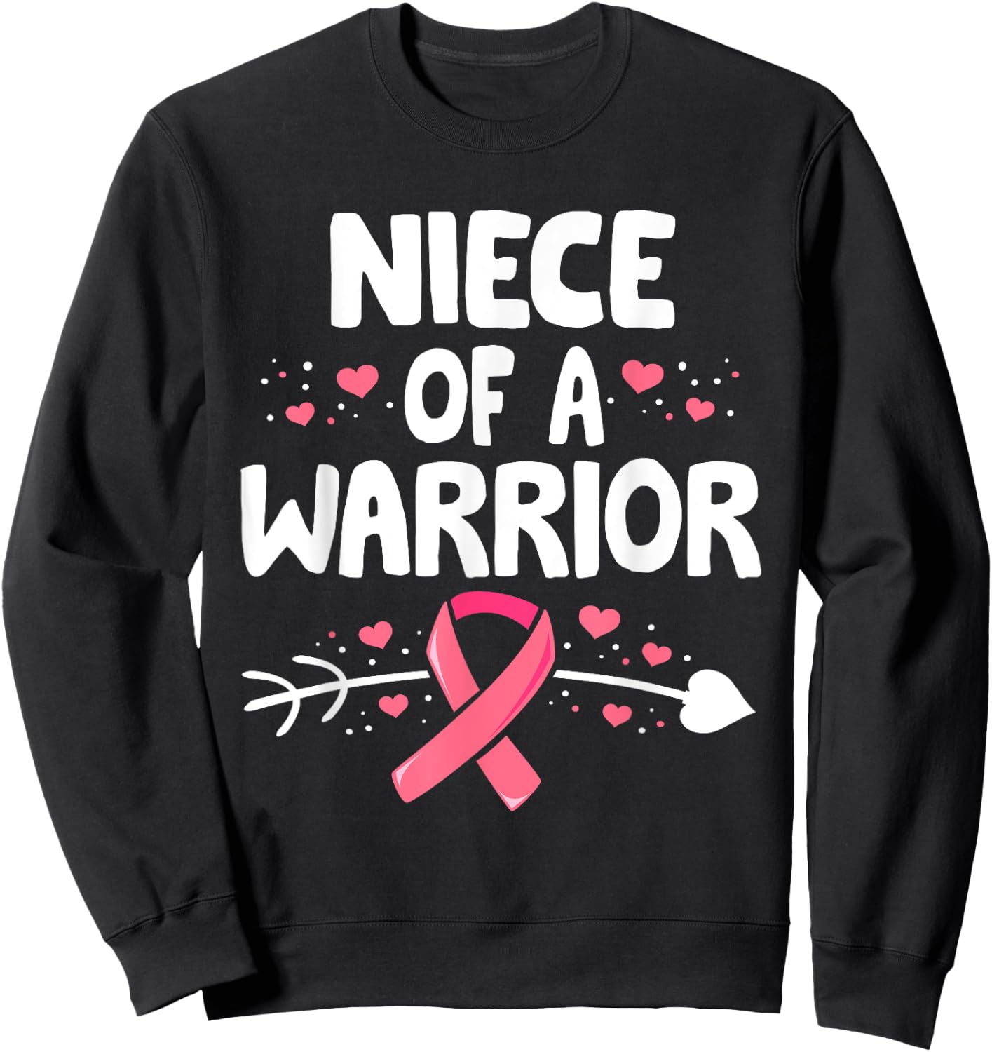Breast Cancer aunt Shirt, Family Support Squad Sweatshirt - Sweatshirt | Black