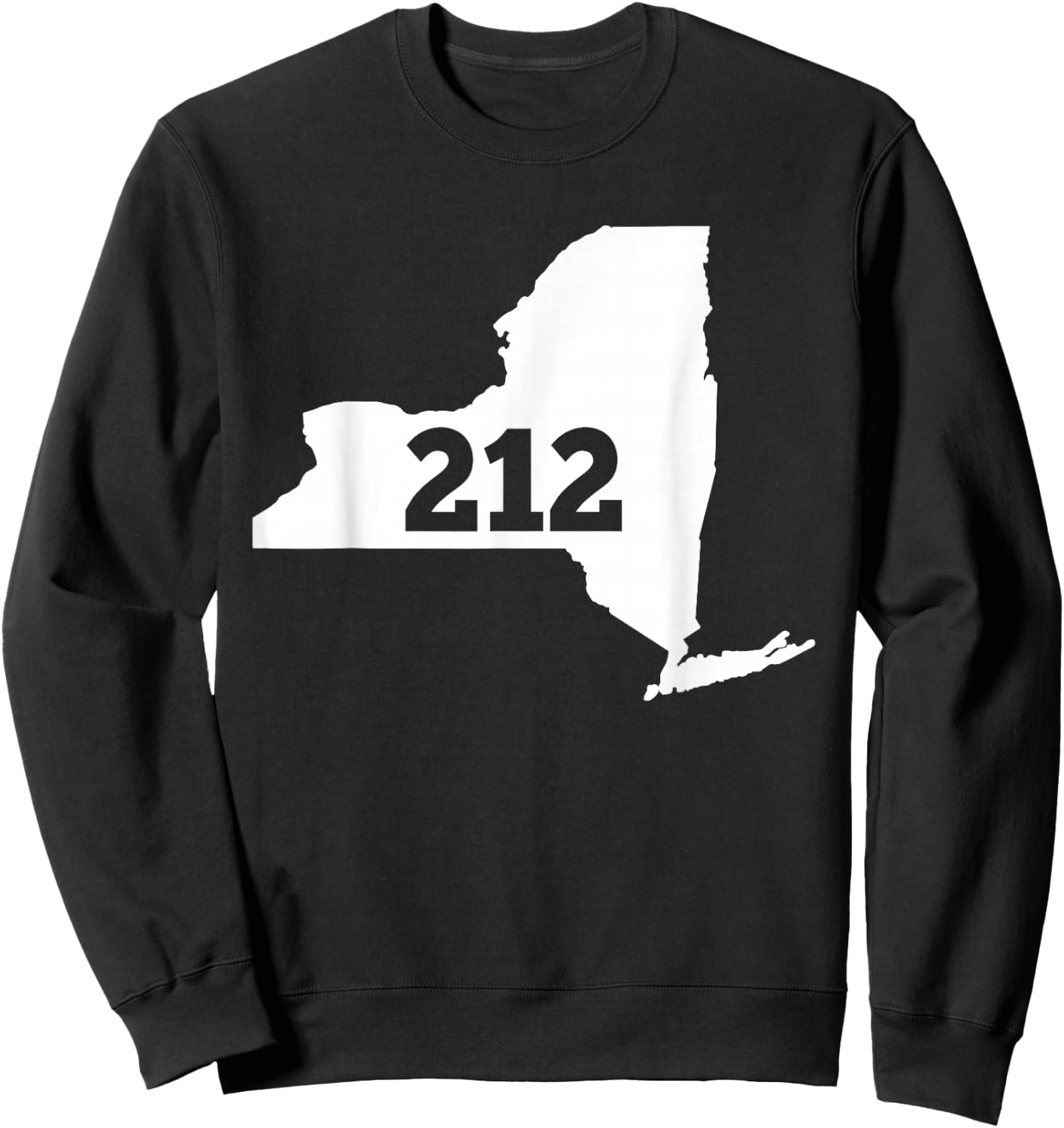 New York 212 Area Code Sweatshirt - Sweatshirt | Black