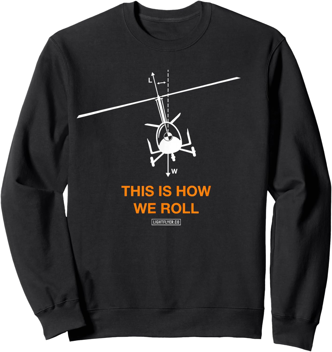 How We Roll - Gyrocopter Sweatshirt - Sweatshirt | Black