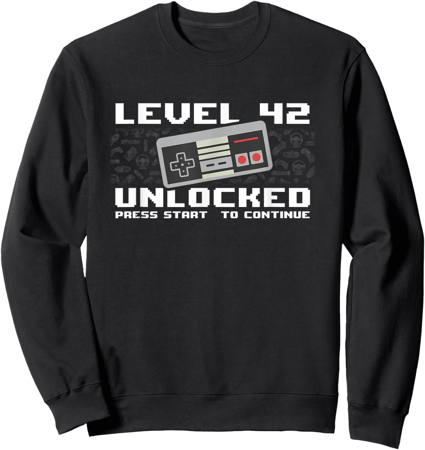 42 T shirts 1981 42nd Birthday Level 42 Unlocked Video Gamer Sweatshirt - Sweatshirt | Black